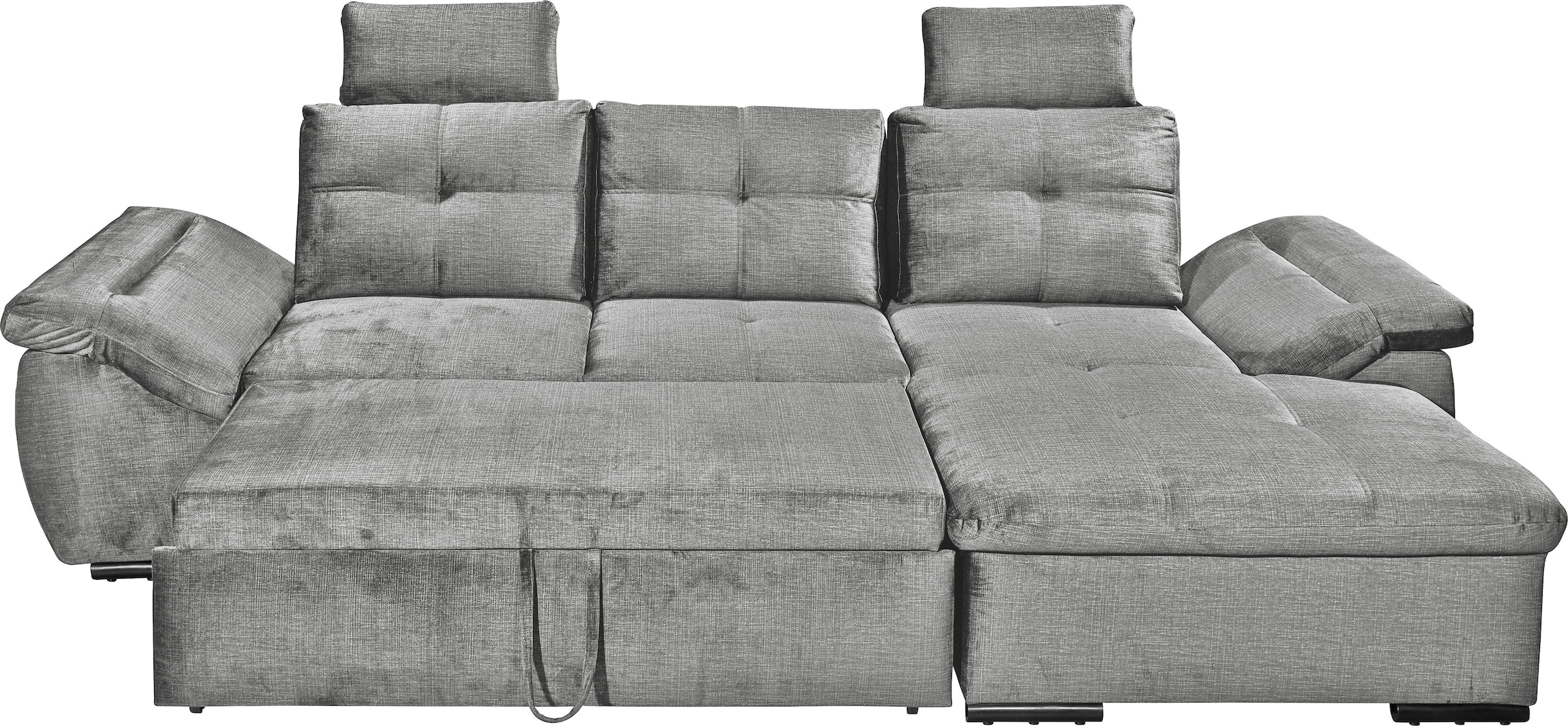 ED EXCITING DESIGN Ecksofa »Alija L-Form«, mit Bettfunktion, Armteilverstellung & Kopfstützen
