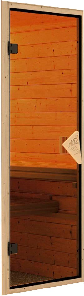 welltime Sauna »Artja«, naturbelassen, mit Ofen 9 kW ext. Steuerung
