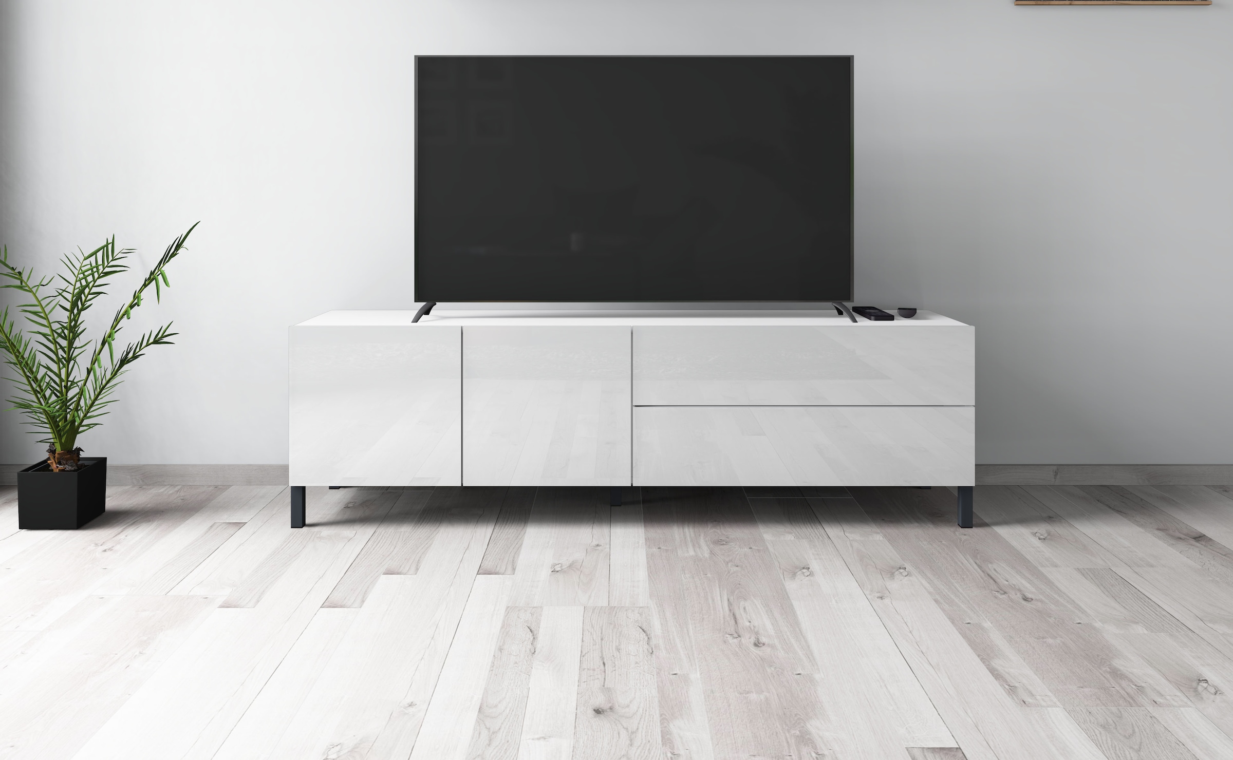 borchardt Möbel Lowboard "Sophia, TV-Schrank Breite 152 cm" Metallfüße, grifflose Optik