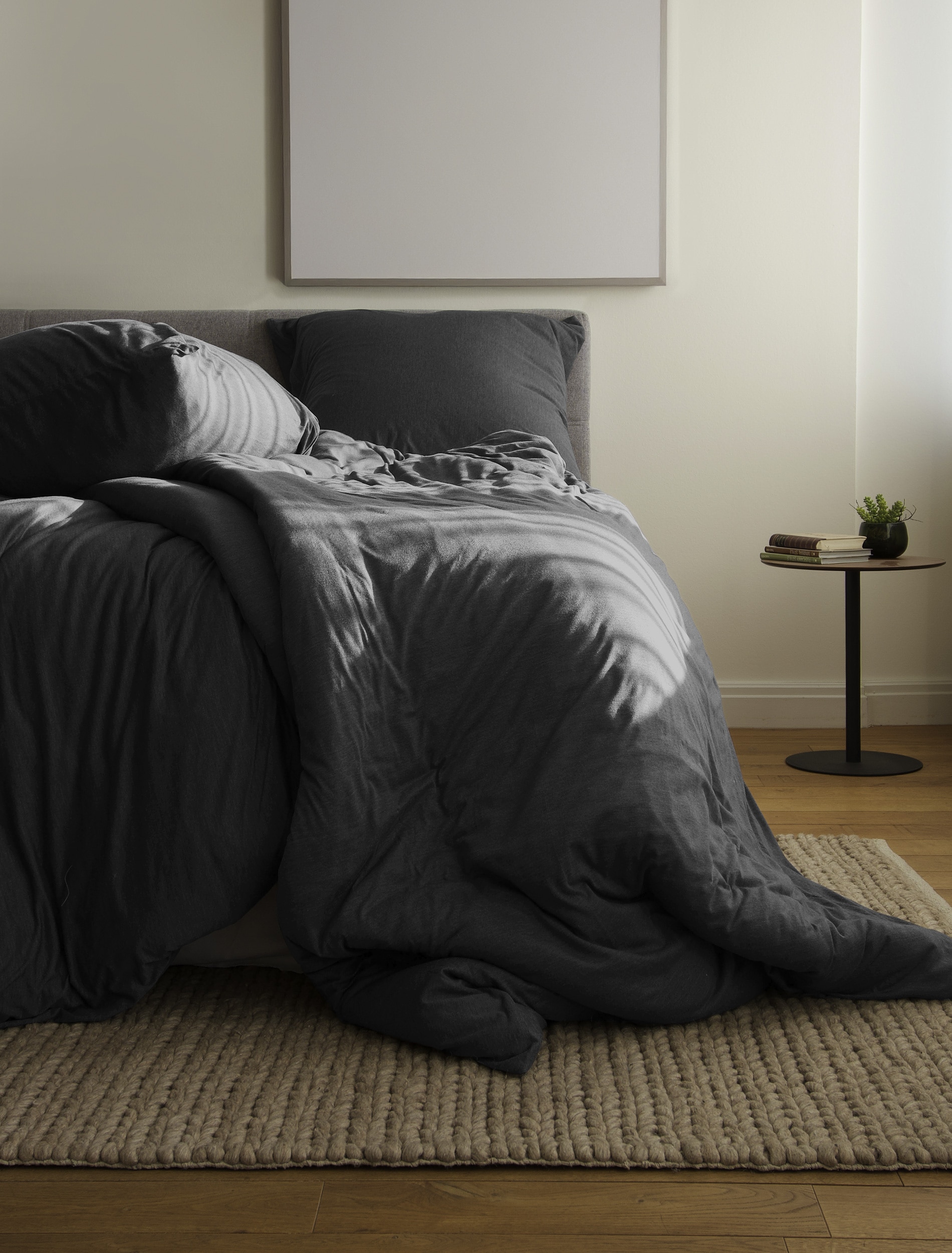 BIERBAUM Bettwäsche »4135« 2 Stk. tlg. Jersey-Melange, 100 % Baumwolle, bügelfrei