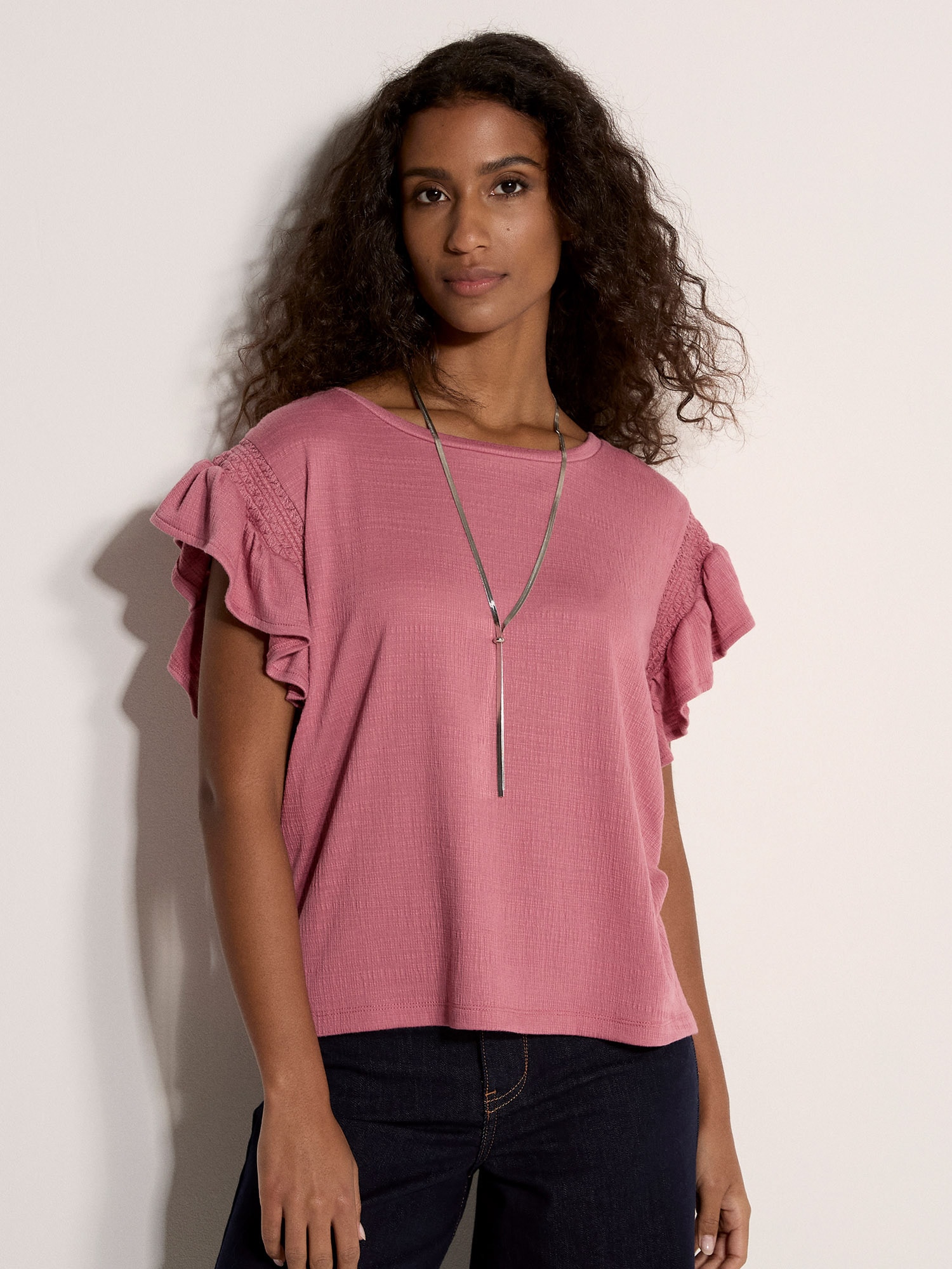 Apricot T-Shirt "Strukturiertes T-Shirt"
