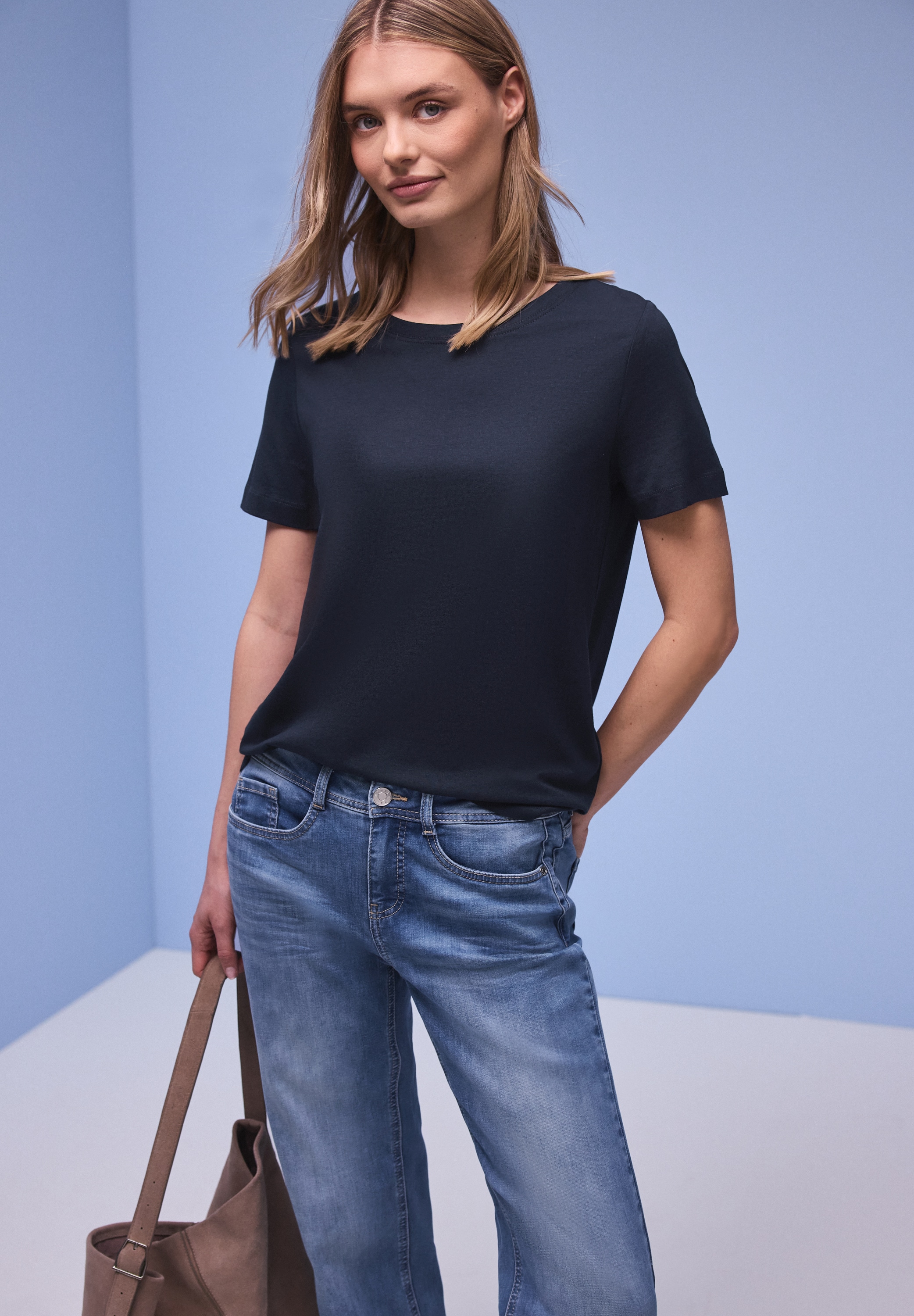 STREET ONE T-Shirt in Unifarbe