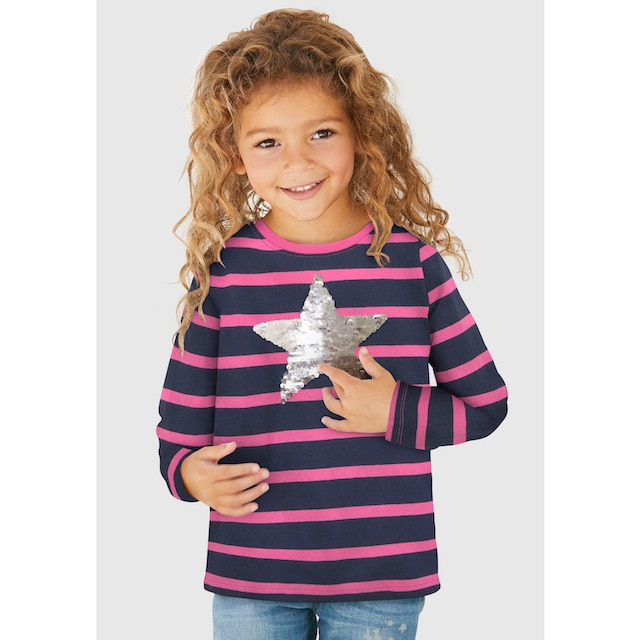 KIDSWORLD Paillettenshirt »Stern«, mit appliziertem Stern aus  Wendepailletten online bestellen | BAUR