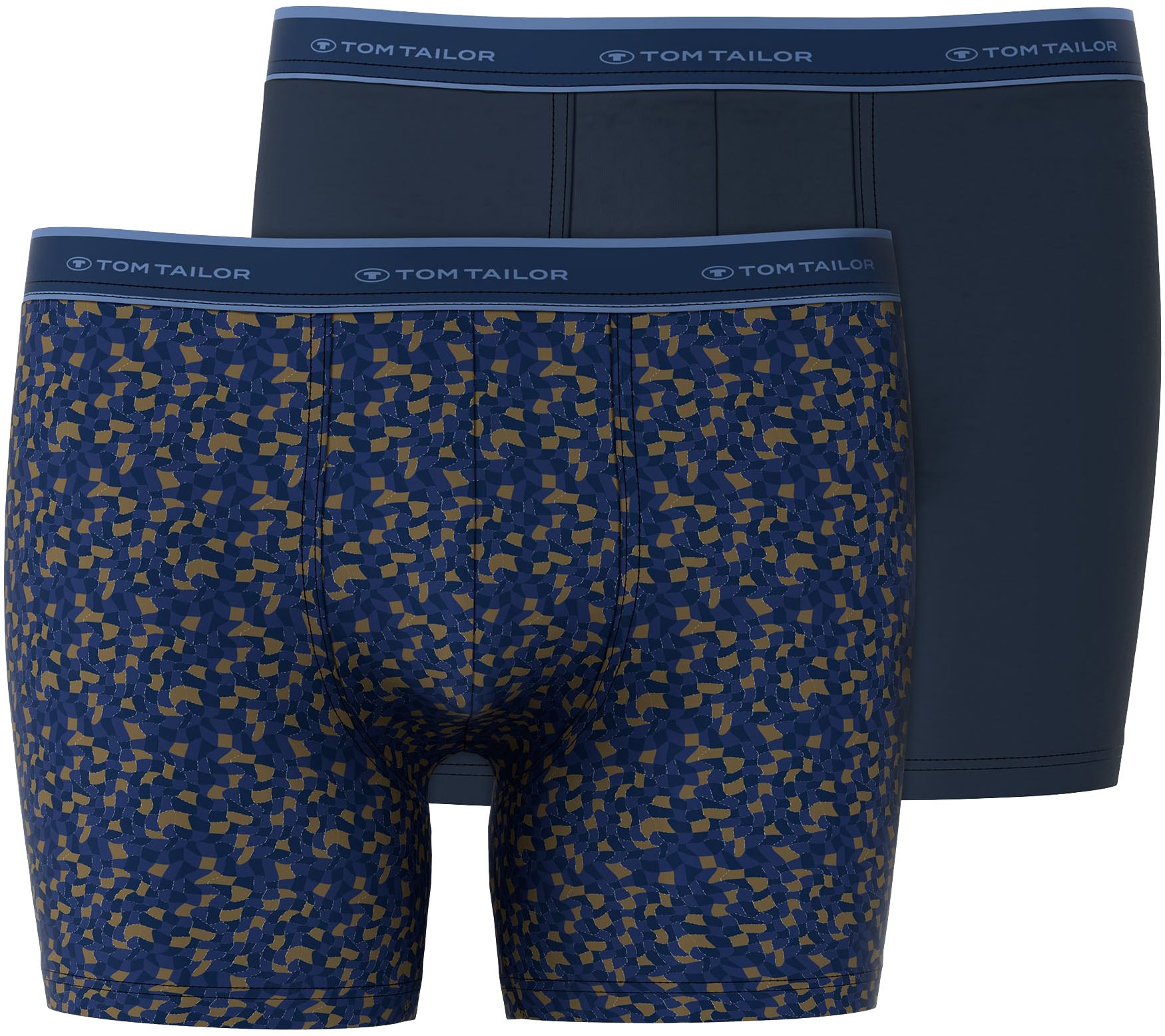 TOM TAILOR Langer Boxer, (2er-Pack), mit Logobund