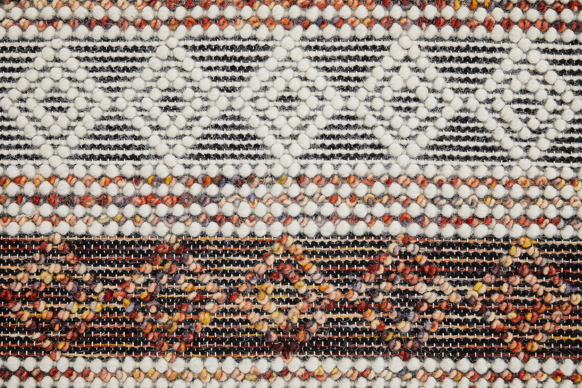 LUXOR living Wollteppich »Aalborg«, rechteckig, 10 mm Höhe, Handweb Teppich, reine Wolle, handgewebt, Rauten Design