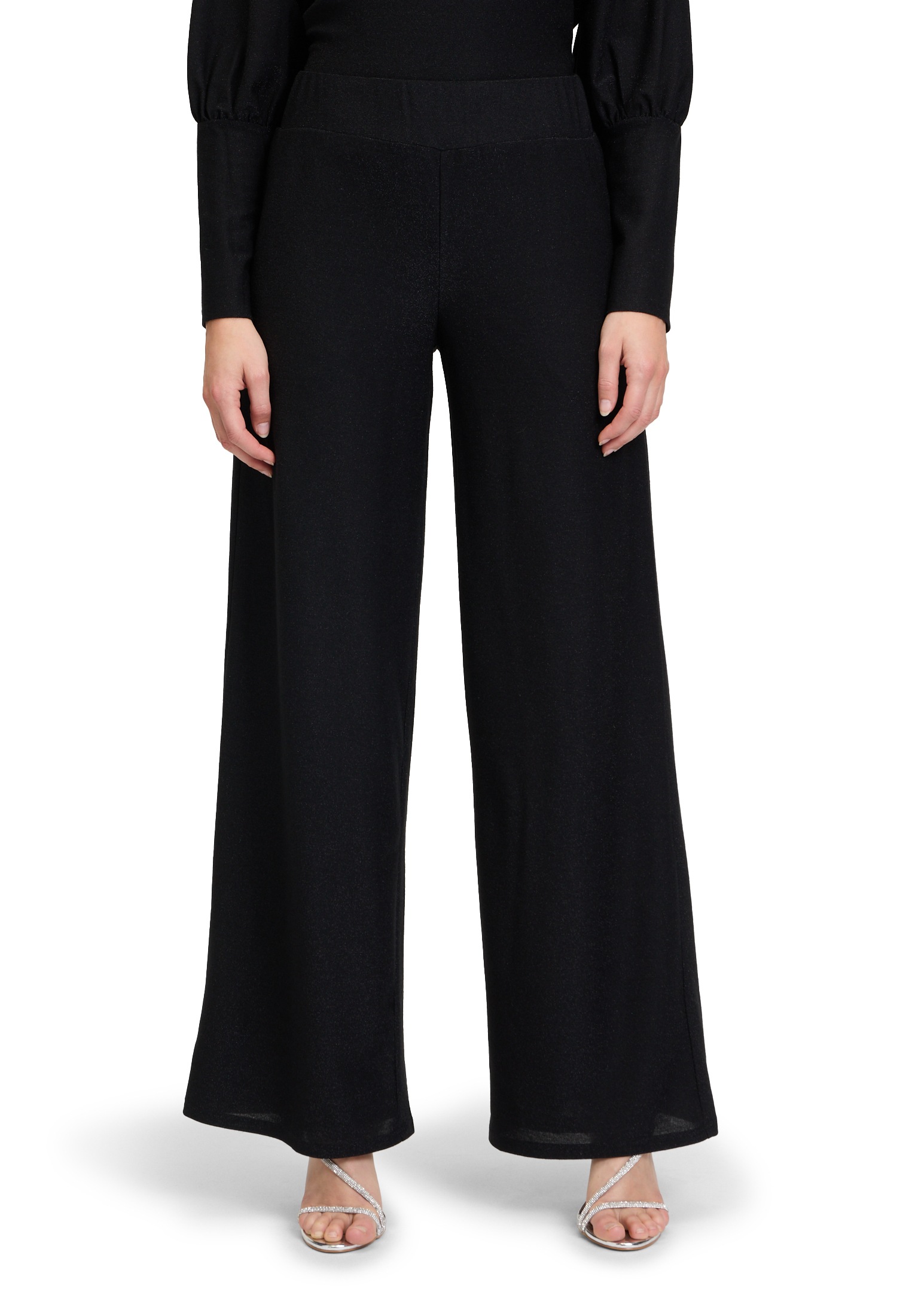 Vera Mont Stoffhose "Damen Modern fit Hose mit weitem Bein" Glitzer günstig online kaufen
