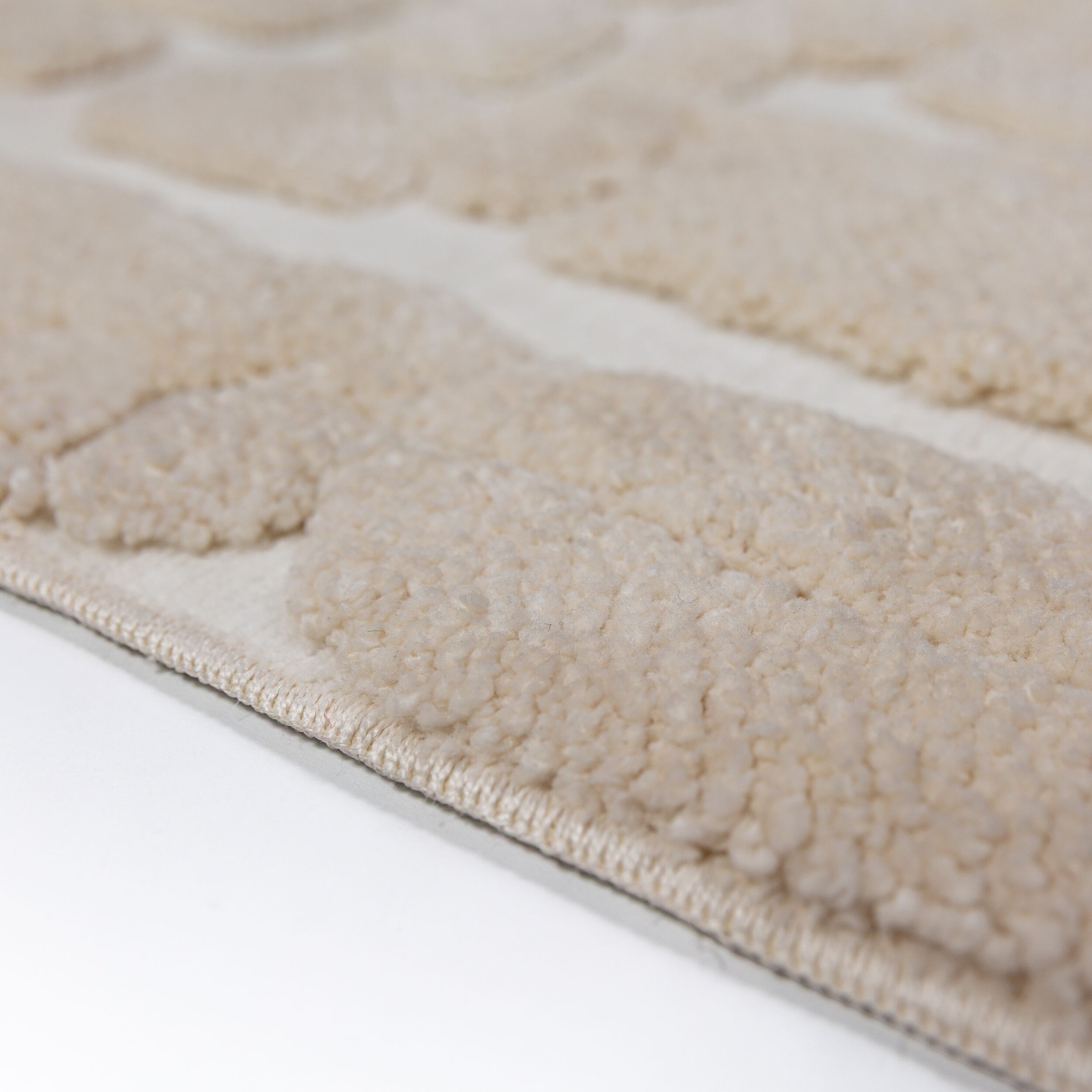 FLAIR RUGS Teppich »ESRA COBBLED« rechteckig 20 mm Höhe Woll Border Teppich, mit Muschelsaumkante