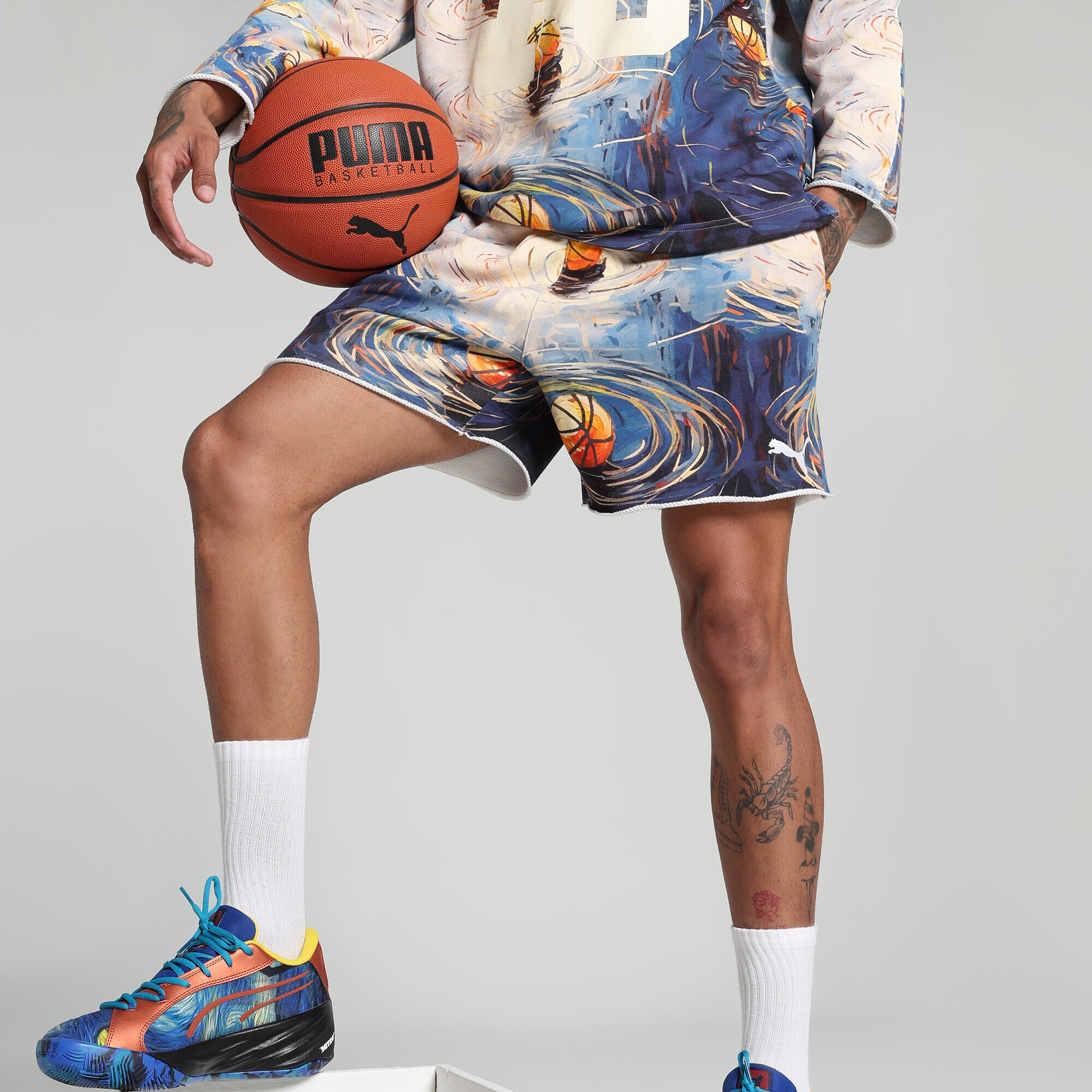 PUMA Shorts »Dylan Exhibit Terry Basketballshorts Herren«