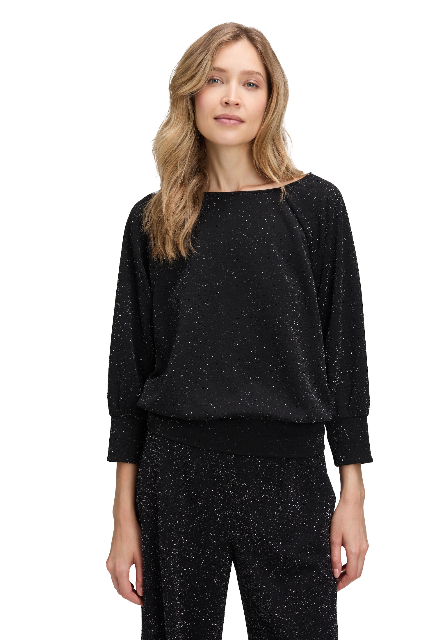 Betty Barclay 3/4-Arm-Shirt "Damen Oversize-Shirt im Glitzer-Look" 1 Stk. t günstig online kaufen