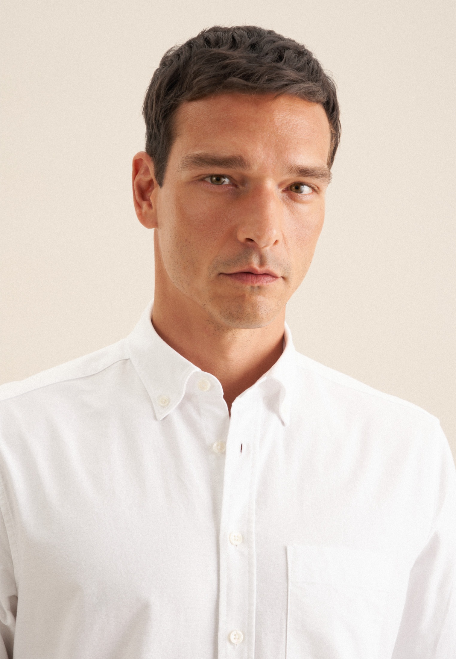 Thumbnail - seidensticker Businesshemd Regular 1/1 Button-Down-Kragen Uni