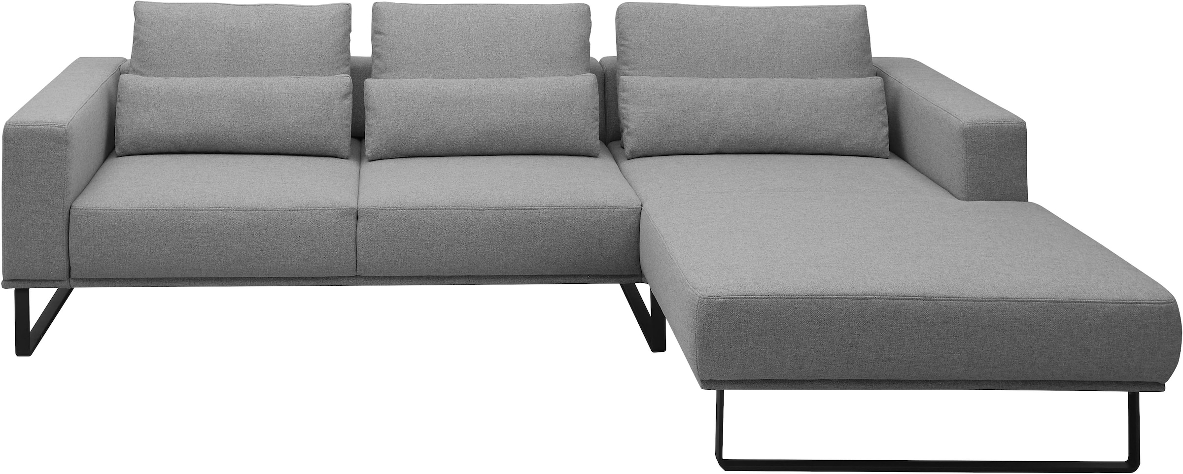 Musterring Ecksofa "JustB PM100" Modernes Design mit schwarzen Metallkufen und 292 cm Breite - 6 Farben