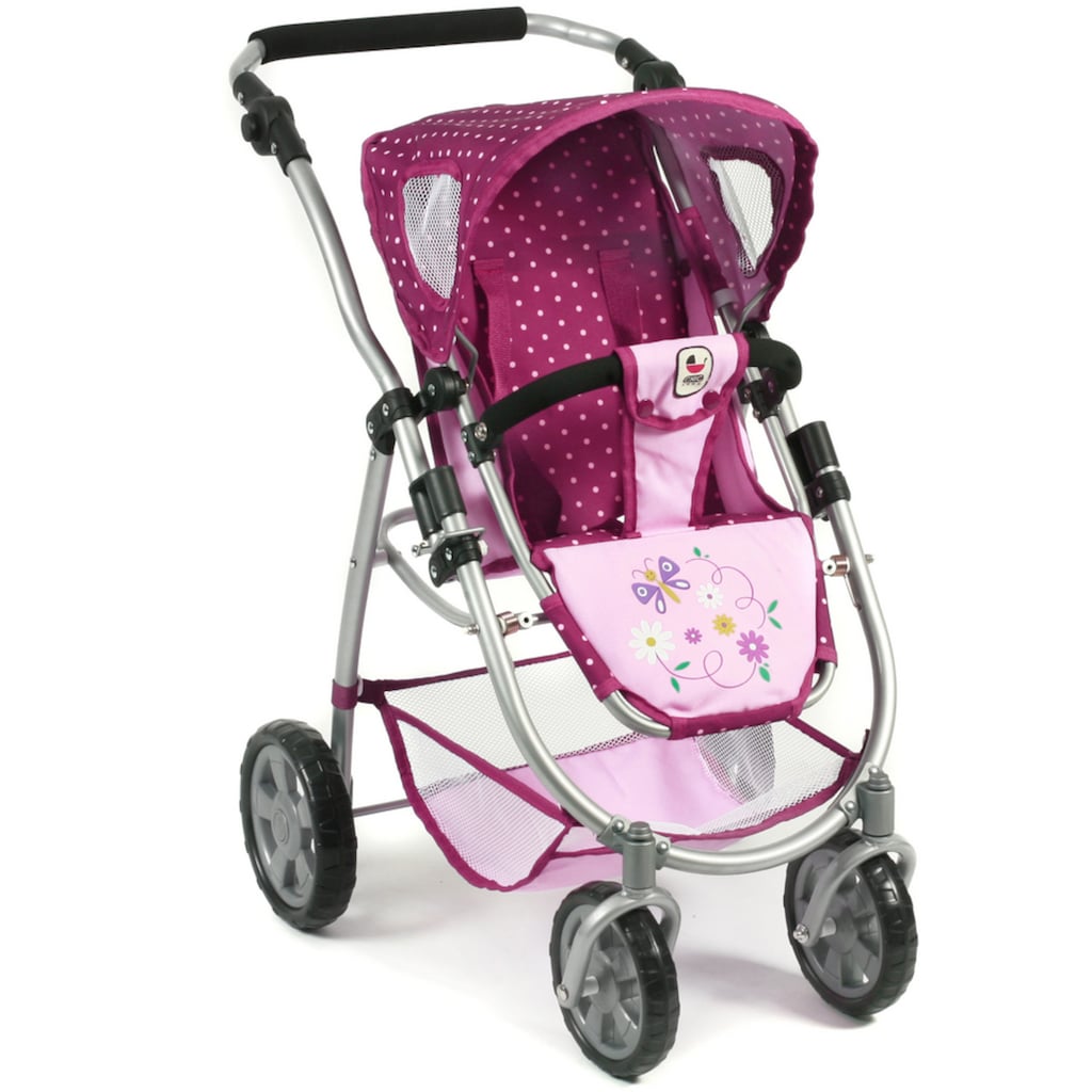 CHIC2000 Kombi-Puppenwagen »Emotion All In 3in1, Brombeere«, inkl. Babywanne, Babyschale und Sportwagenaufsatz