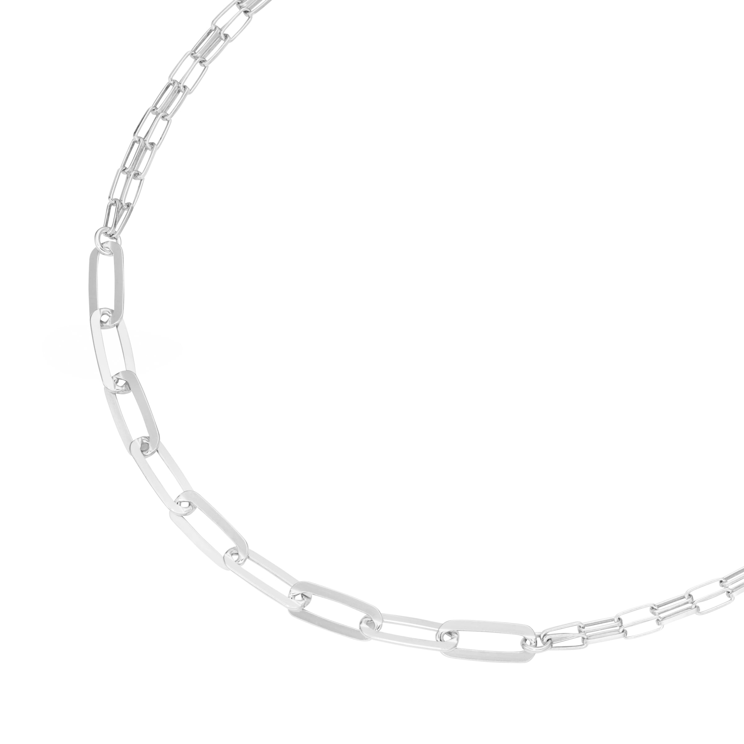 Smart Jewel Collier »längliche ovale Glieder Silber 925«