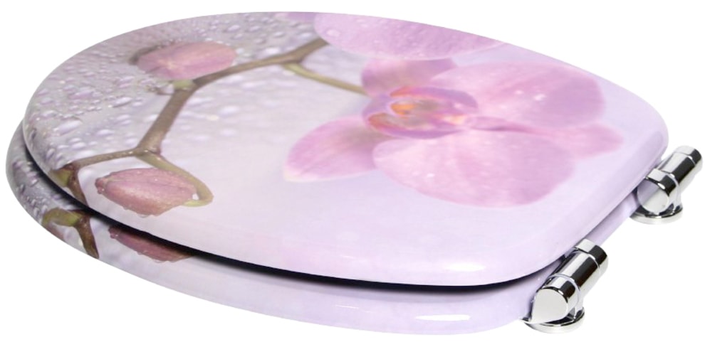 Sanilo Badaccessoire-Set »Blooming«, (Komplett-Set, 3 tlg.), bestehend aus WC-Sitz, Badteppich und Waschbeckenstöpsel