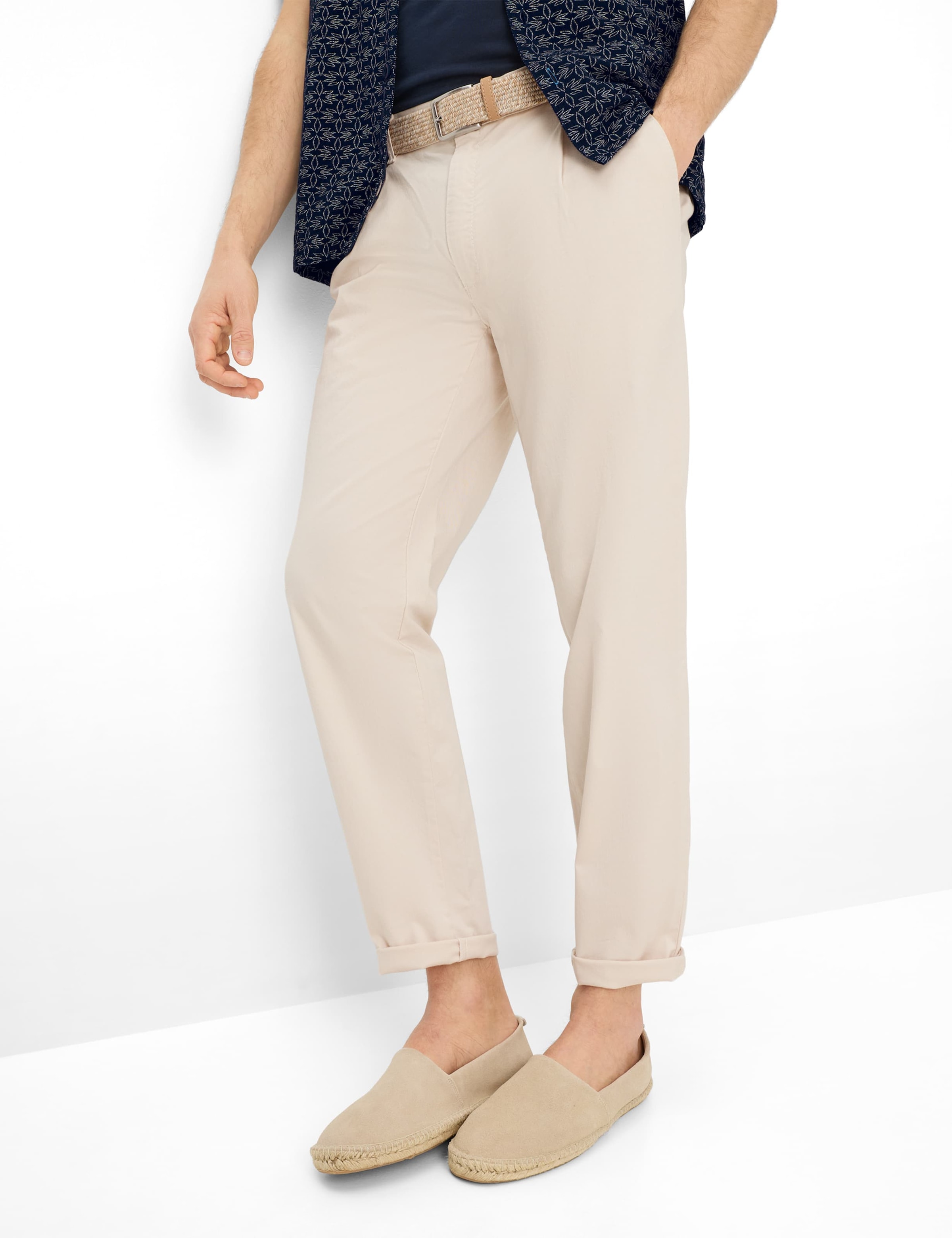 Chinohose BRAX "Style TINO", Herren, Gr. 36, Länge 32, sand, Web, 88% Baumwolle, 9% Elastomultiester, 3% Elasthan, Hosen Chinohose
