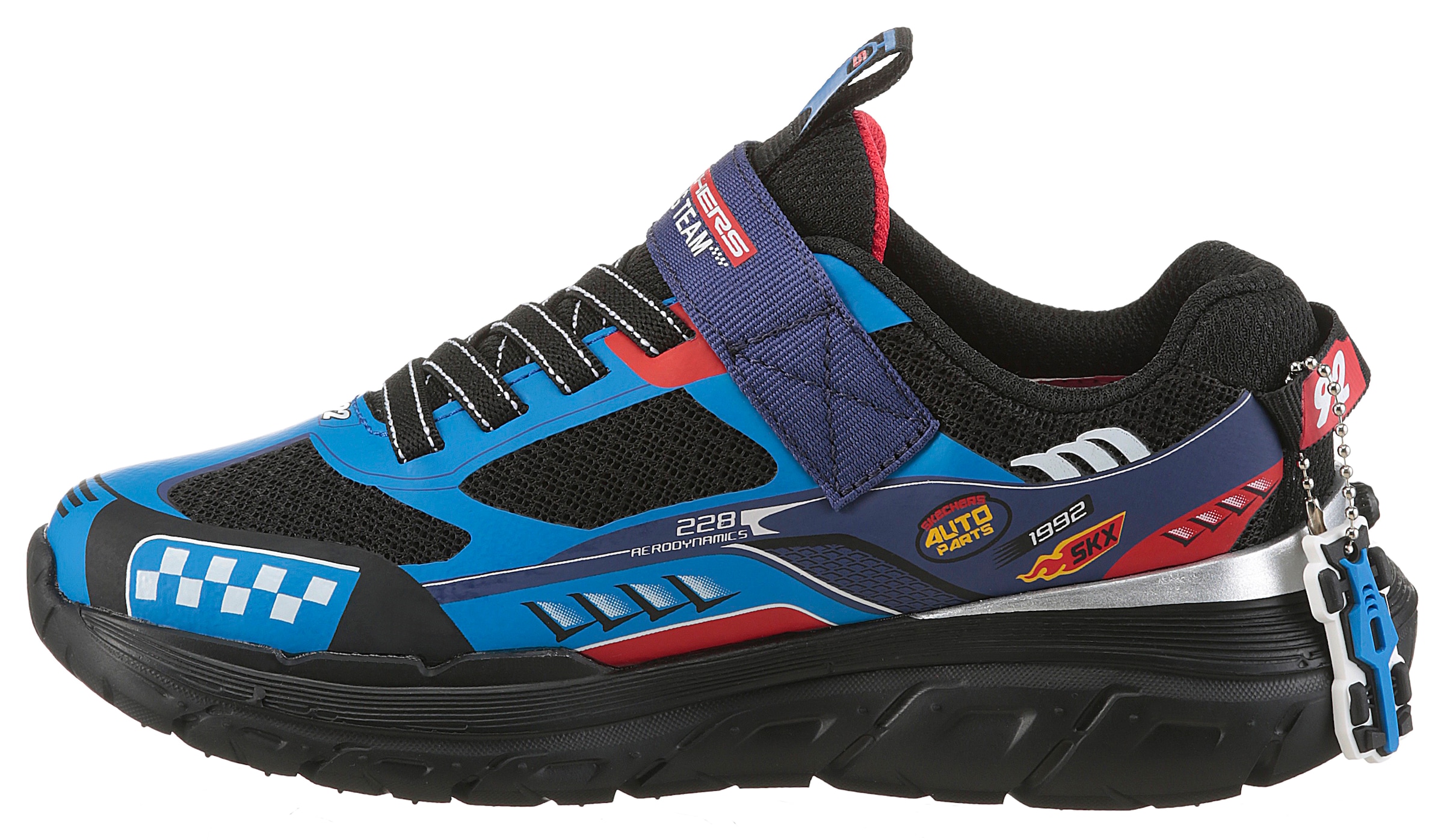 Skechers Sneaker »SKECH TRACKS«, Sneaker, Freizeitschuh mit Rennwagen, Größenschablone zum Download