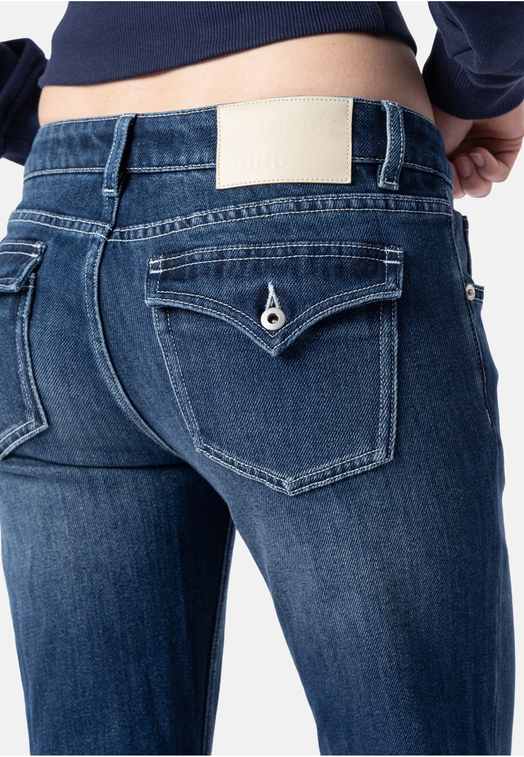 Project Blue Bootcut-Jeans »Project Blue LOW WAIST BOOTCUT«