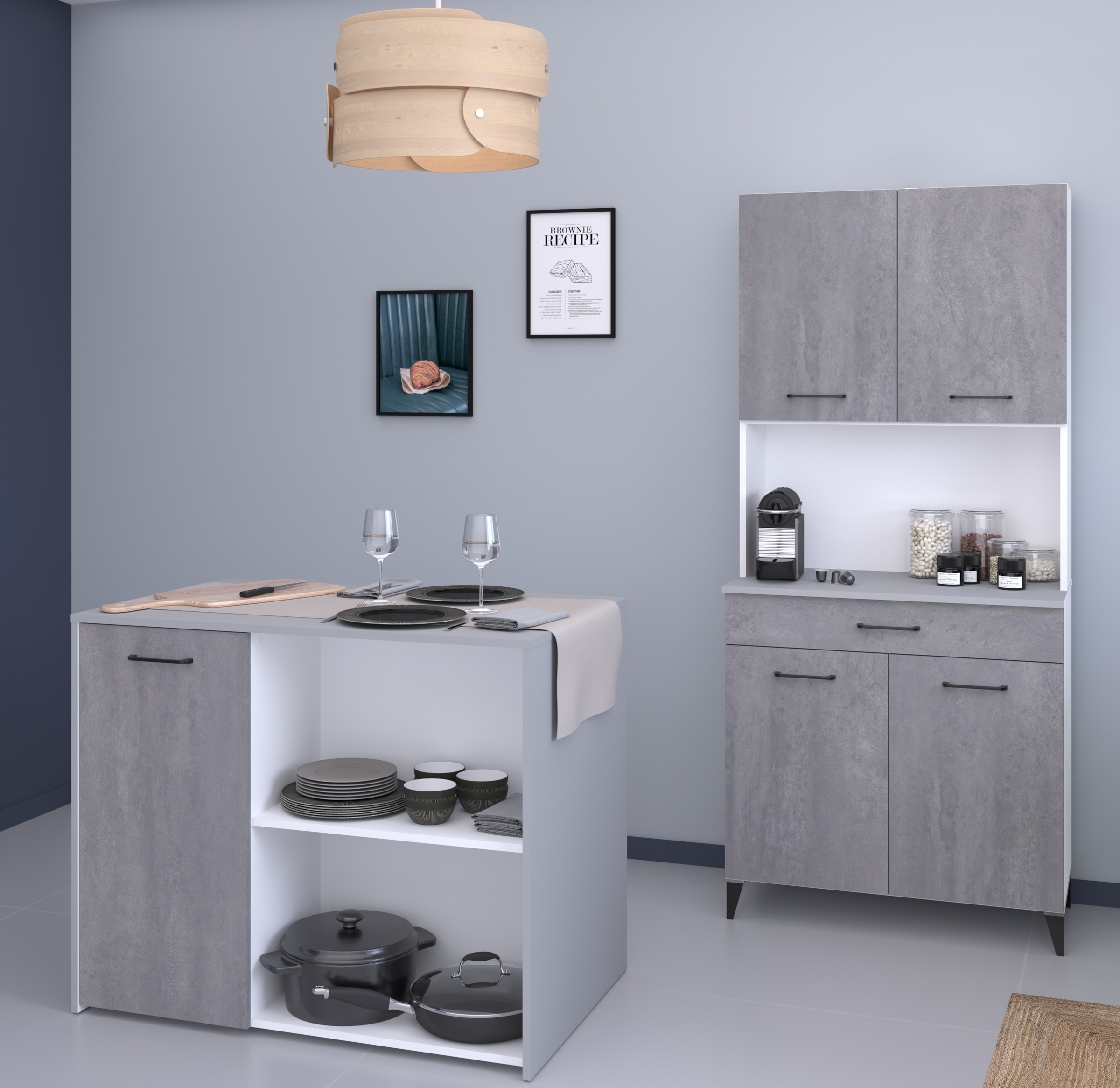 Parisot Schrank-Set "Malice 3" Buffet und Beistellschrank/Insel, 2 Stk. tlg günstig online kaufen