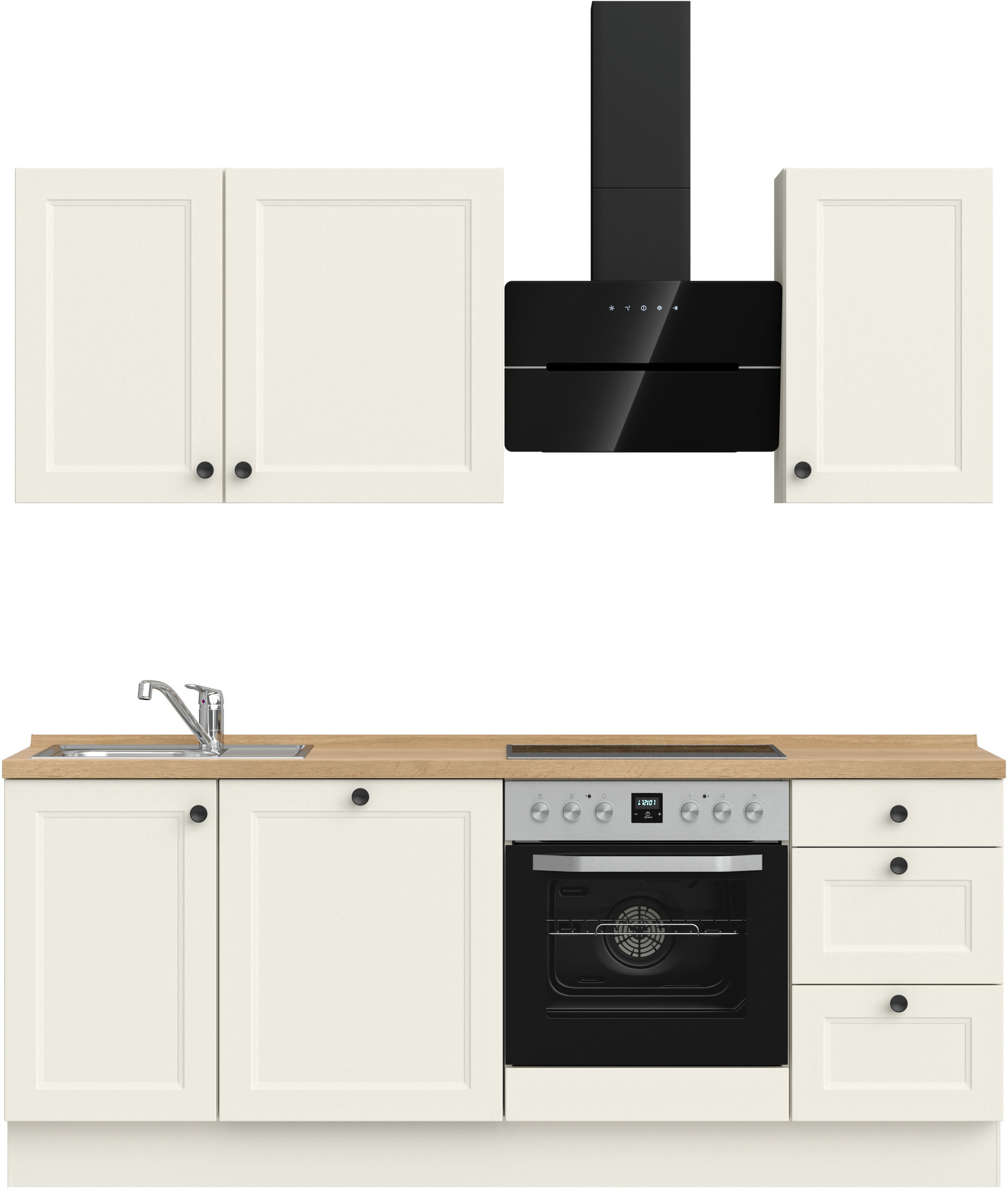 nobilia® Küchenzeile »"Cascada II"«, vormontiert, Breite 210 cm, Ausrichtung wählbar, wahlw. mit E-Geräten