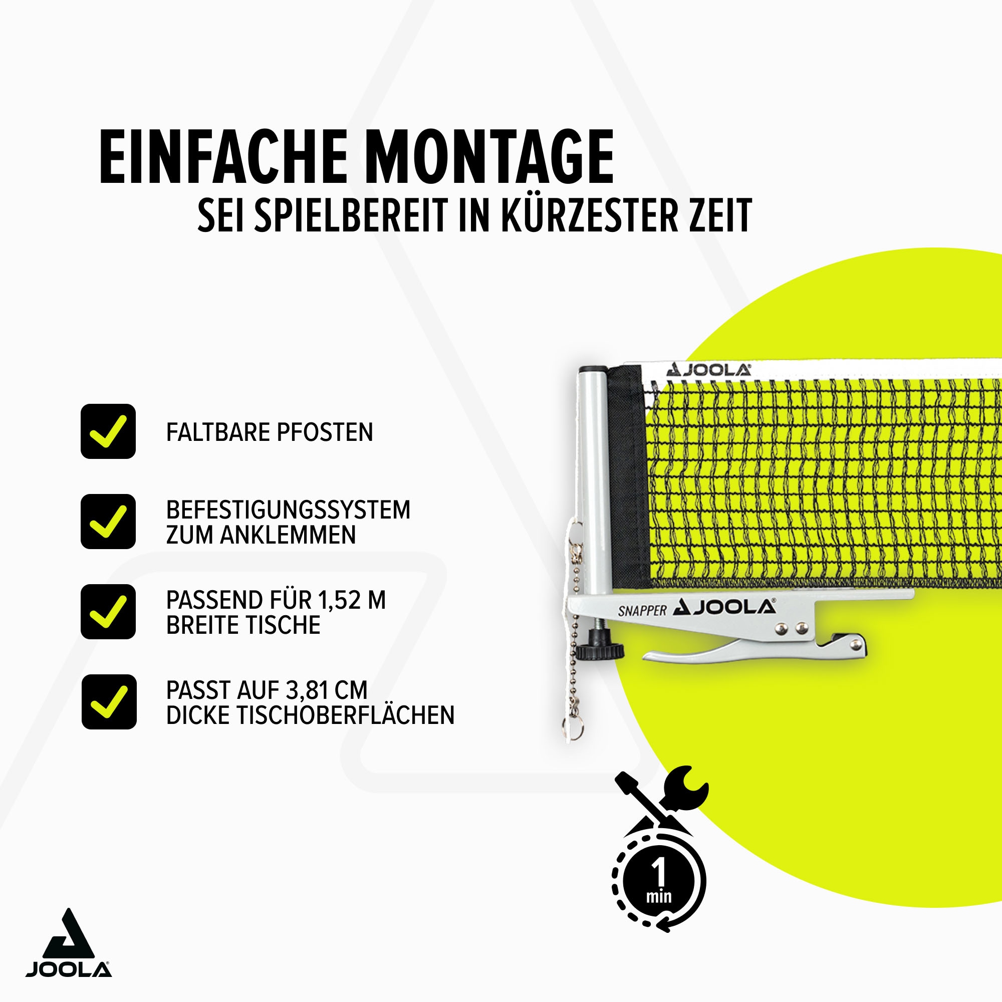 Joola Tischtennisnetz »JOOLA Tischtennisnetz SNAPPER«