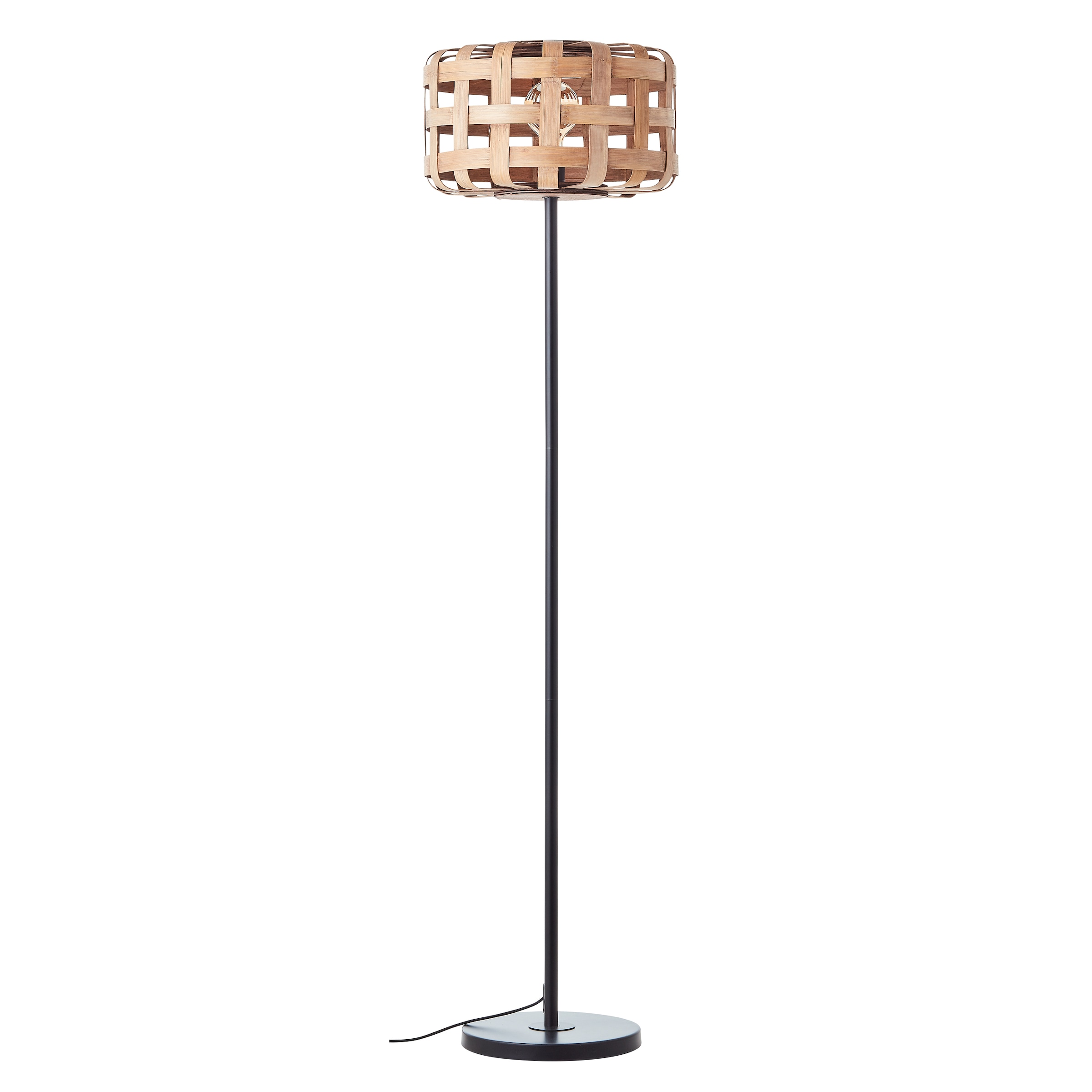 36 cm, Brilliant »Woodline«, 1 139 Bambus, E27, natur/schwarz Stehlampe x | Metall/ BAUR flammig-flammig,