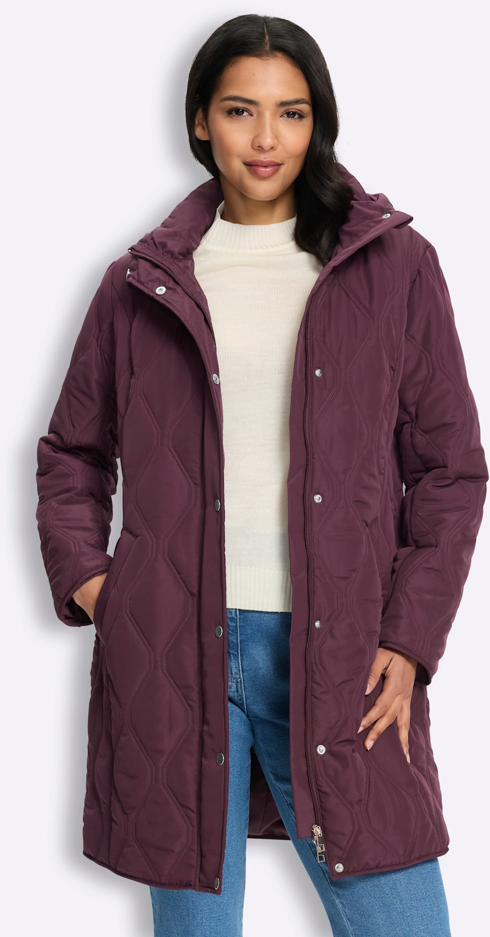 Classic Basics Steppjacke mit Kapuze