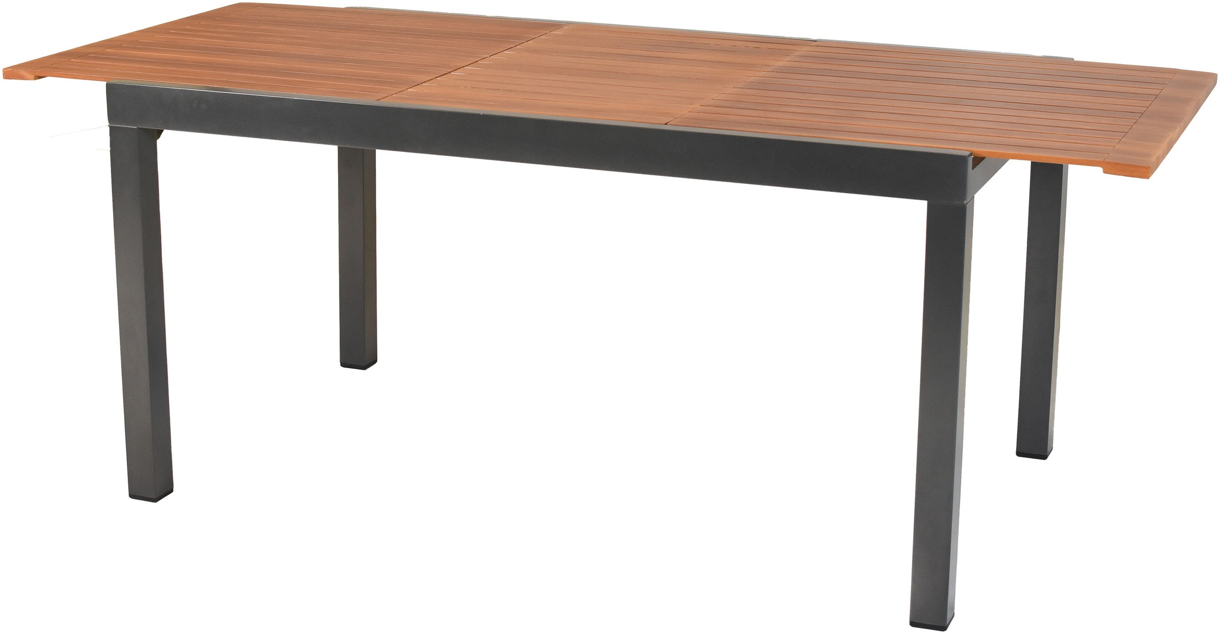MERXX Garten-Essgruppe »»Thasos««, (Set, 7 tlg.), folierte Armlehnen und Tischplatte in Holzoptik