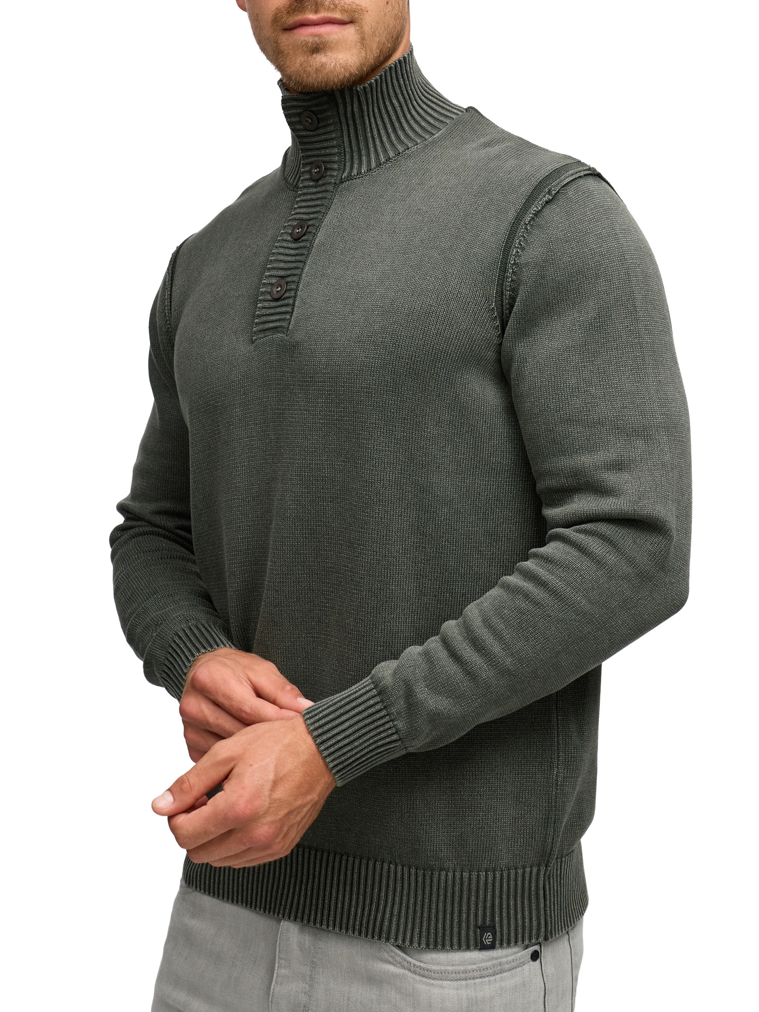 Indicode Strickpullover »INNiels ½ Placket«