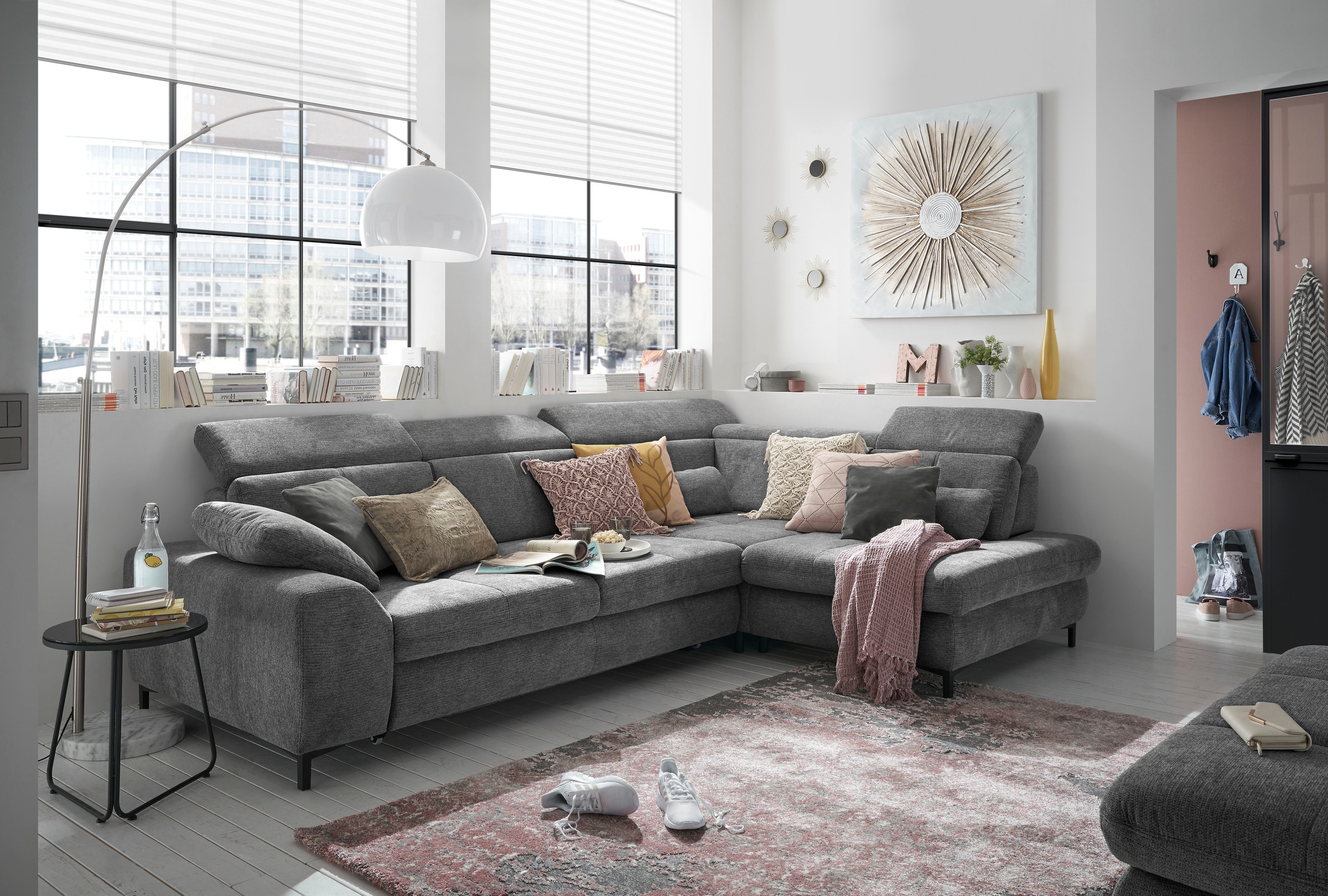 set one by Musterring Ecksofa "SO 3400 Sitzhöhe 47cm oder 49cm, Sitztiefe v günstig online kaufen
