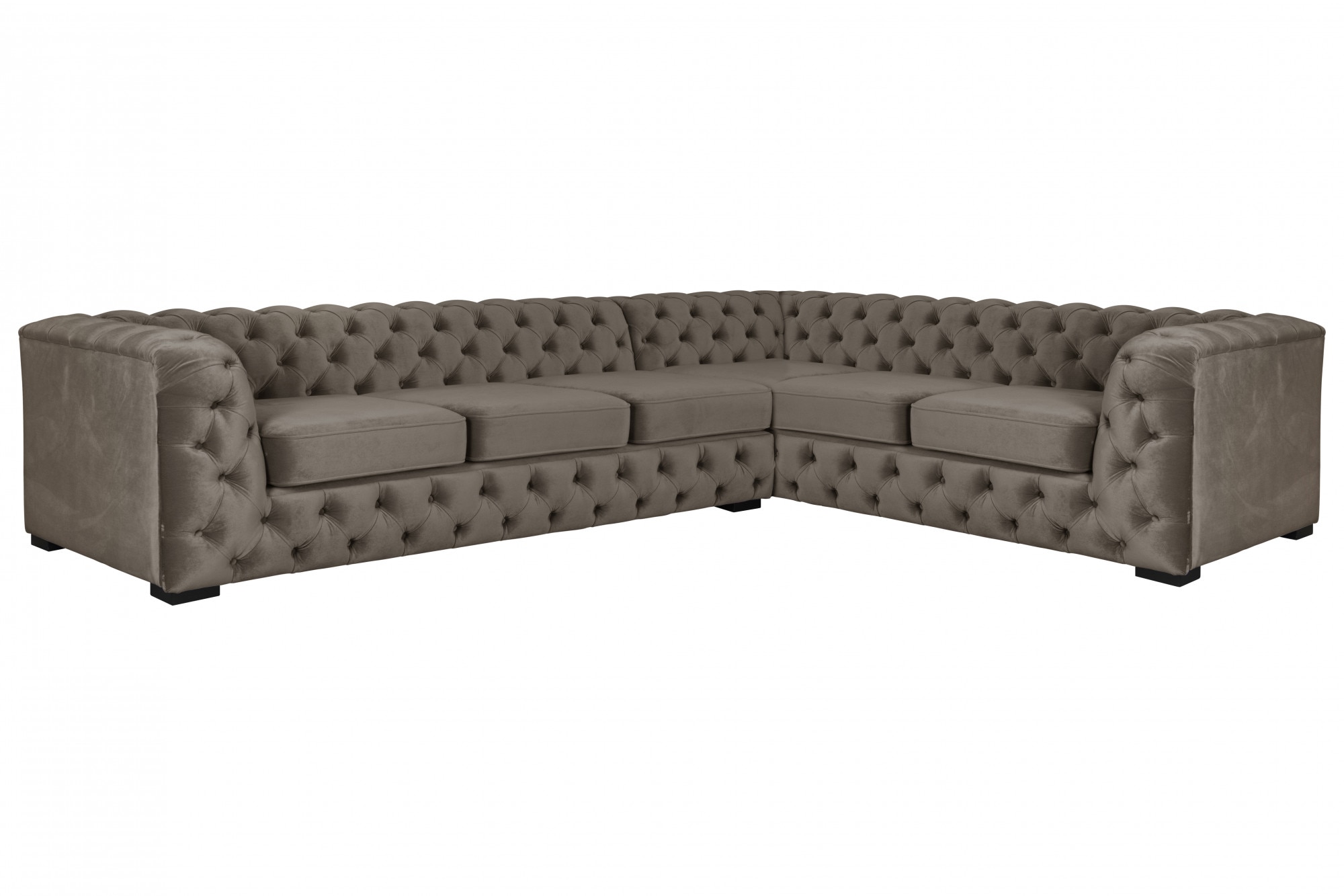 Home affaire Chesterfield-Sofa "KALINA L-Form", hochwertig Chesterfield-Aus günstig online kaufen