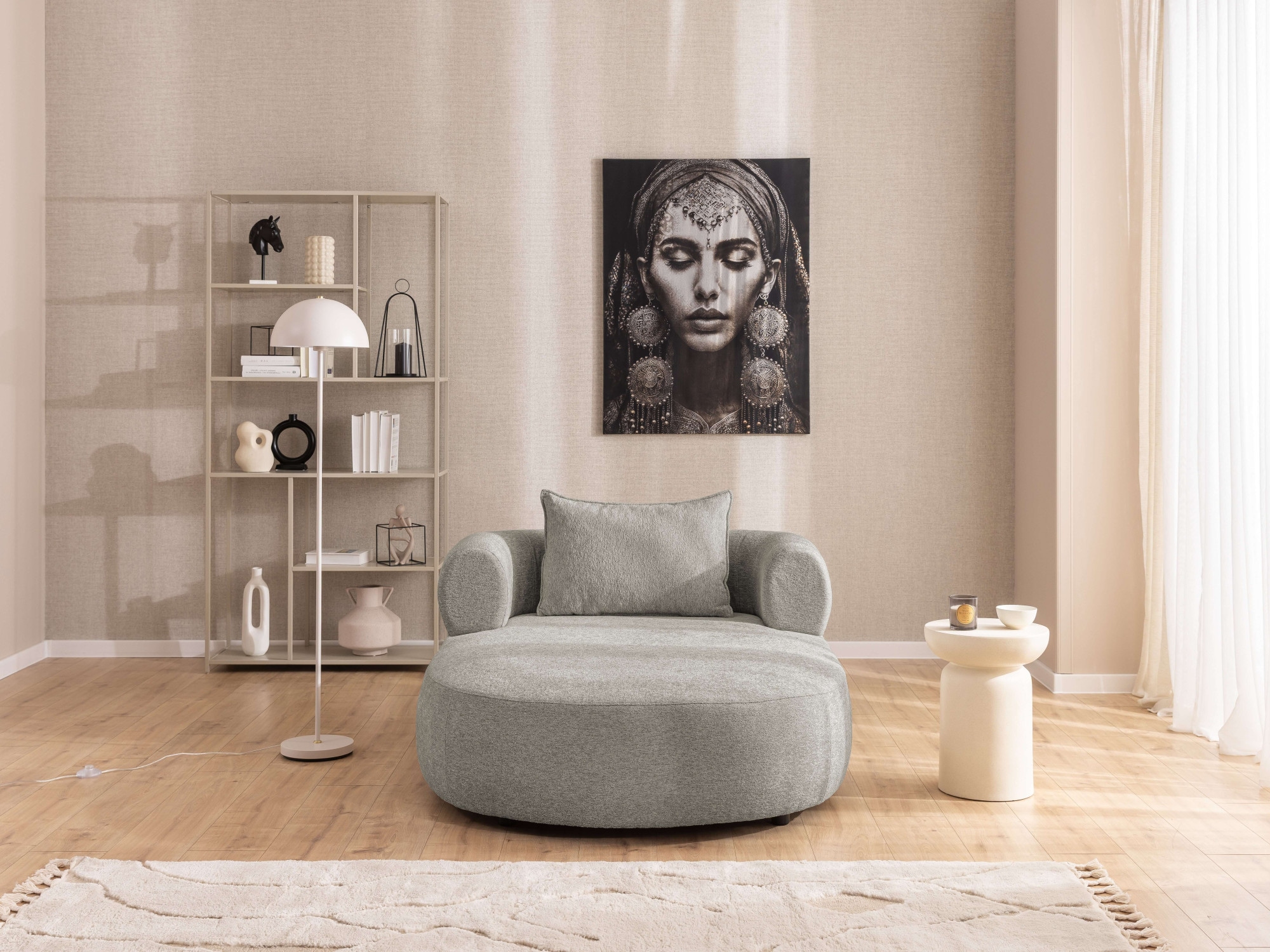 Home affaire XXL-Sessel »LUSSAC Loveseat extra tief, große Sitzfläche, Maße B/T/H: 123/158/78cm« hoher Sitzkomfort und modernes Design, Sofa ohne Bettfunktion