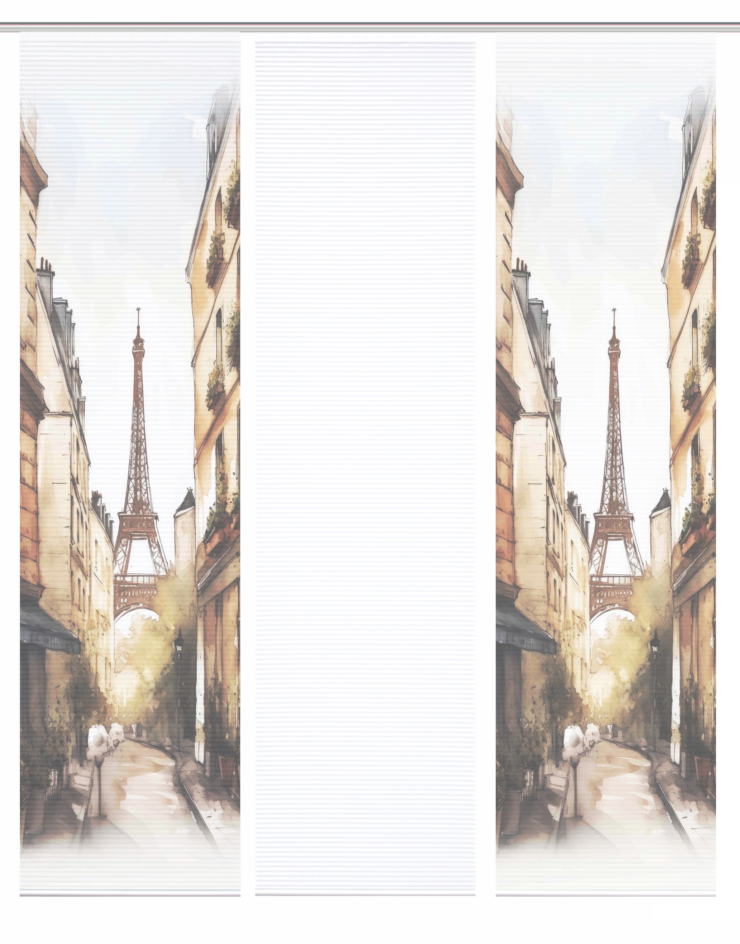 HOME in green Schiebegardine »FRANCQ« Paneelwagen 3 Stk. tlg. Bambusoptik, SET, recycelt, Digitaldruck