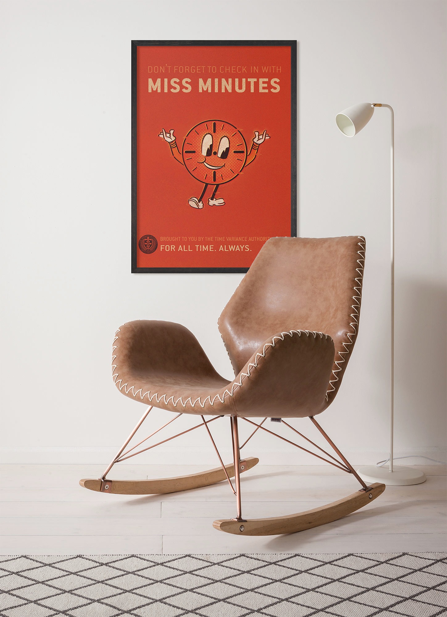 Wandbild KOMAR "Loki Miss Minutes", rot (farbe bild(er): rot), Disney, 1 Stk., Vlies, Bilder, 40 x 50 cm (Breite x Höhe) - Kinderzimmer, Dekoration