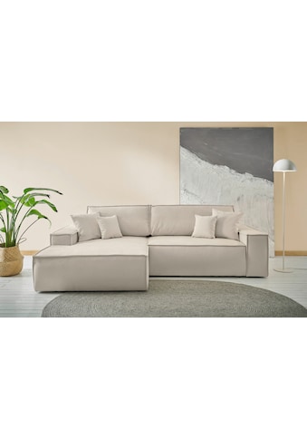 Ecksofa »Finnley Schlafsofa 267 cm in Bouclé u. Struktur fein, L-Form,«,...