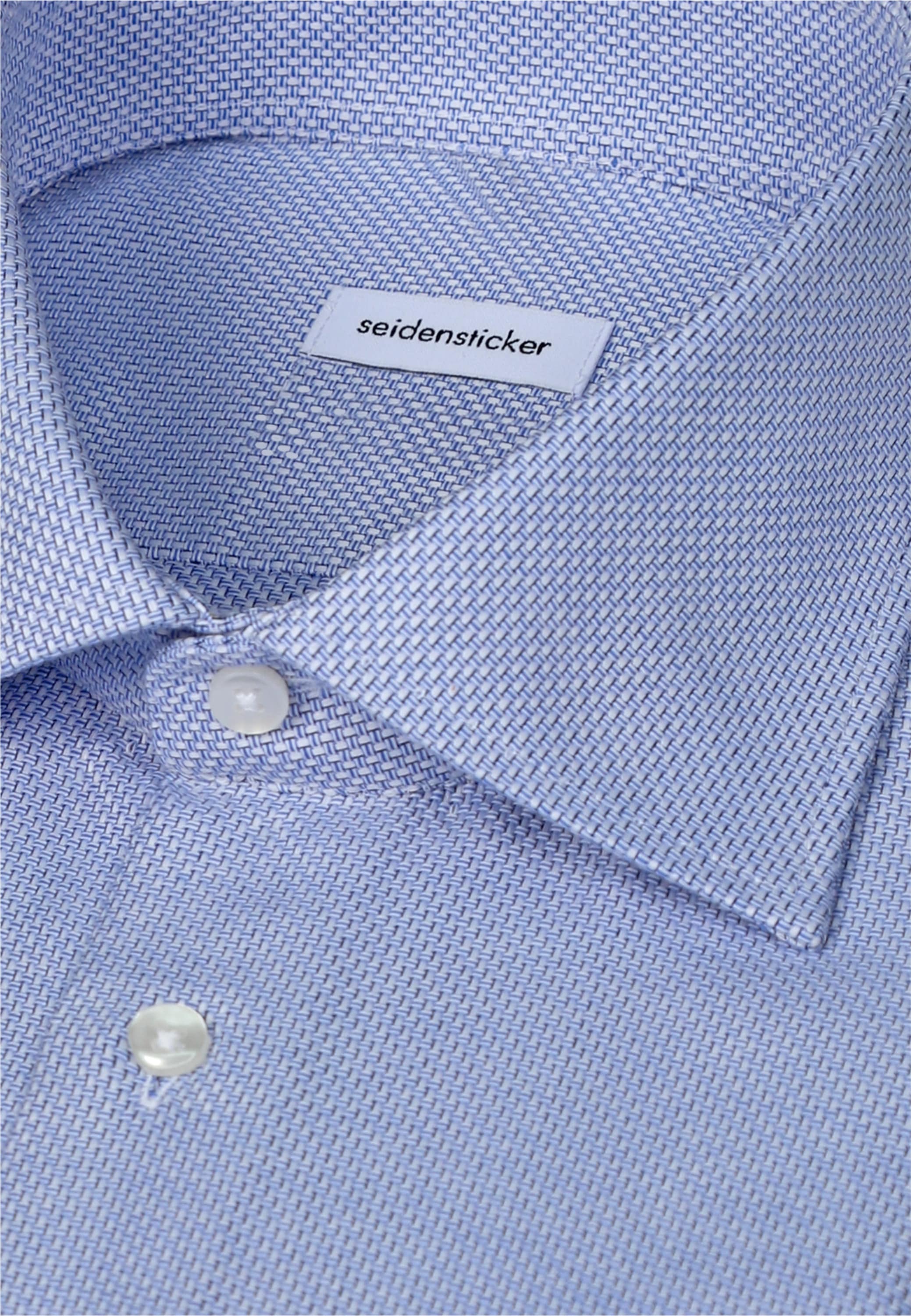 seidensticker Businesshemd »Schwarze Rose« Slim 1/1 Kentkragen Struktur