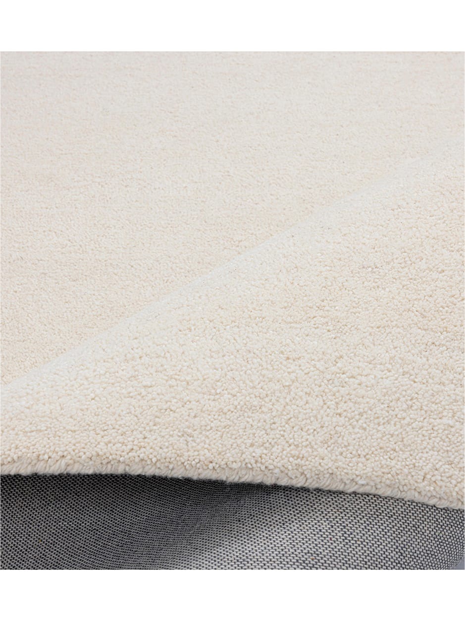 Teppich Gr. 8, creme, B:100cm H:18mm L:100cm, Schurwolle, Wolle, Teppiche, Teppich 3