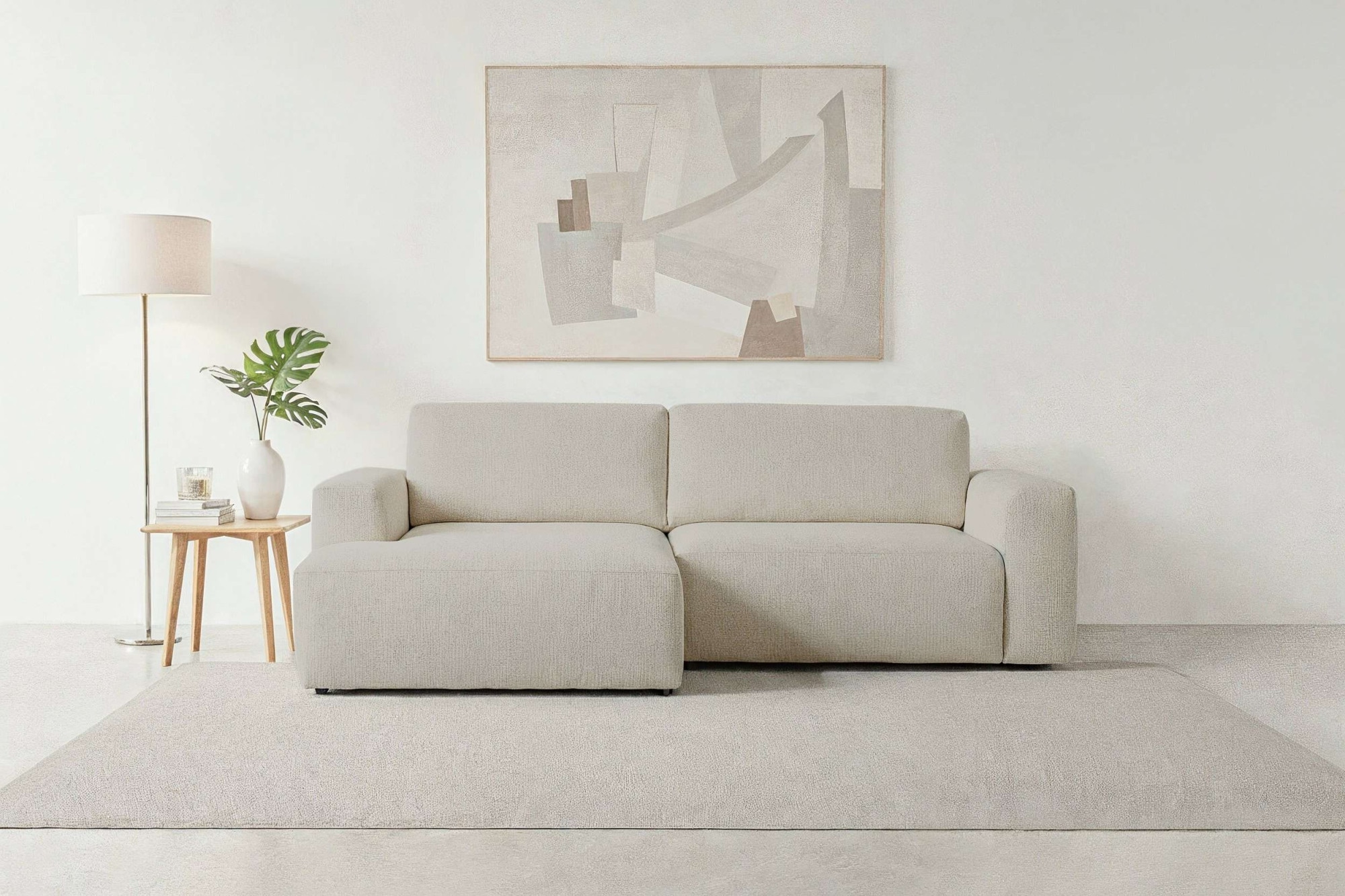 andas Schlafsofa "Noord Schlafecksofa, Breite 250 cm" Cord, Struktur, Webst günstig online kaufen