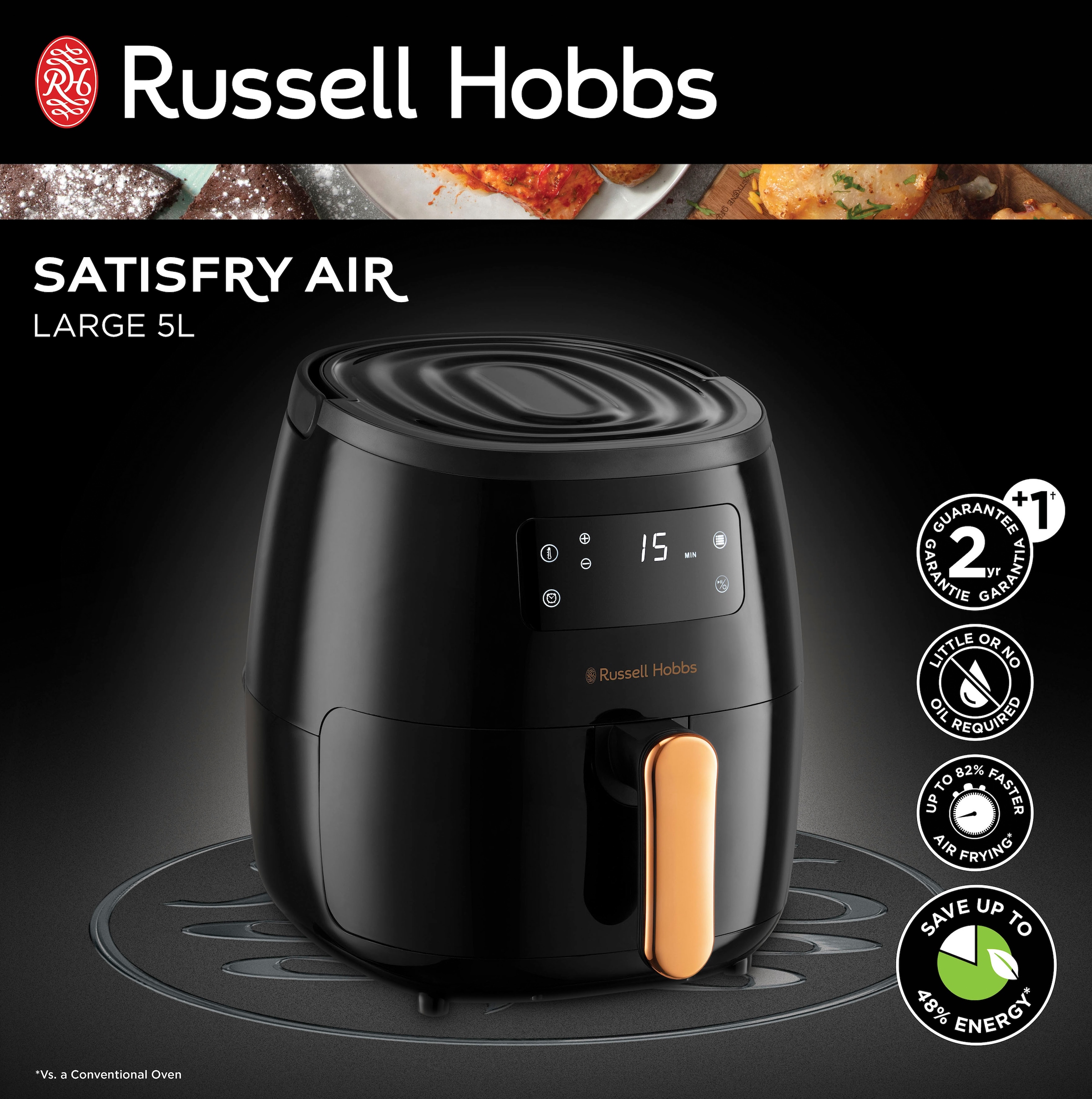 RUSSELL HOBBS Heißluftfritteuse »SatisFry Air | BAUR 1650 l 5 W, 5 26510-56«, per Fassungsvermögen Raten groß - l