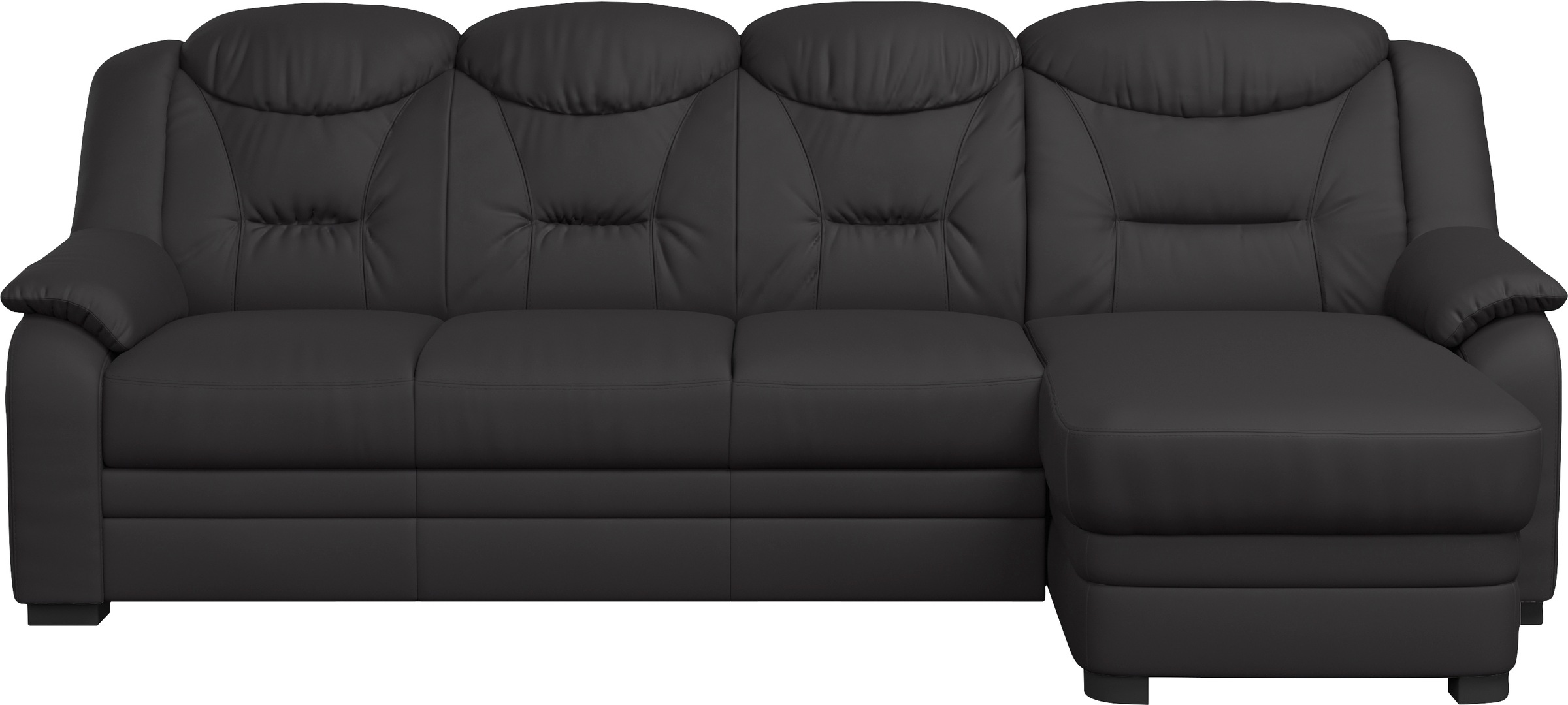 Ecksofa COTTA "Marcus L-Form", schwarz, B:262cm H:99cm T:162cm, 64% Polyurethan, 25% Polyester, 11% Baumwolle, Sofas, Ecksofa, wahlweise mit Bettfunktion