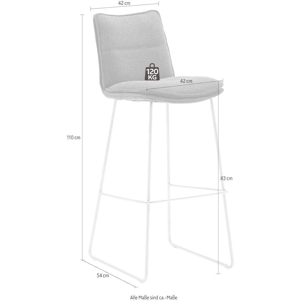 MCA furniture Barhocker »Hampton«, (Set, 2 St., 2-er)