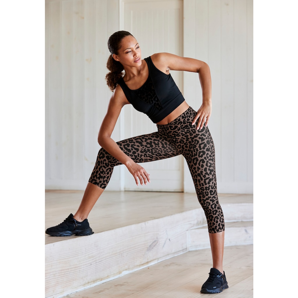 LASCANA ACTIVE Caprileggings, mit allover Druck