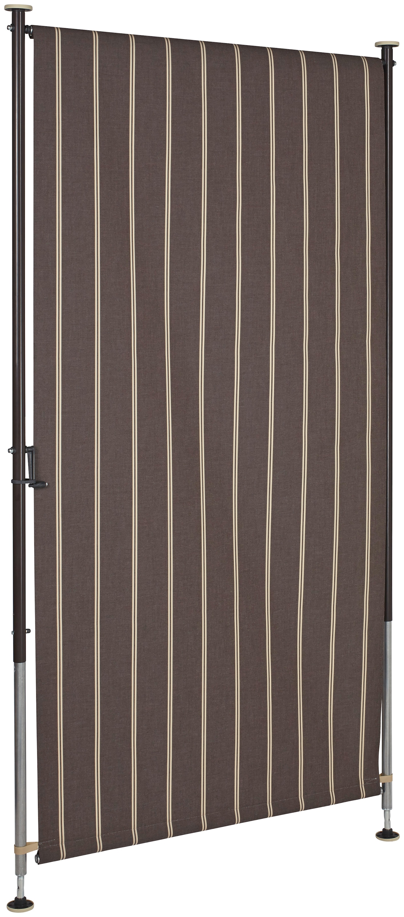 Angerer Freizeitmöbel Klemm-Senkrechtmarkise, braun/weiß, BxH: 120x225 cm