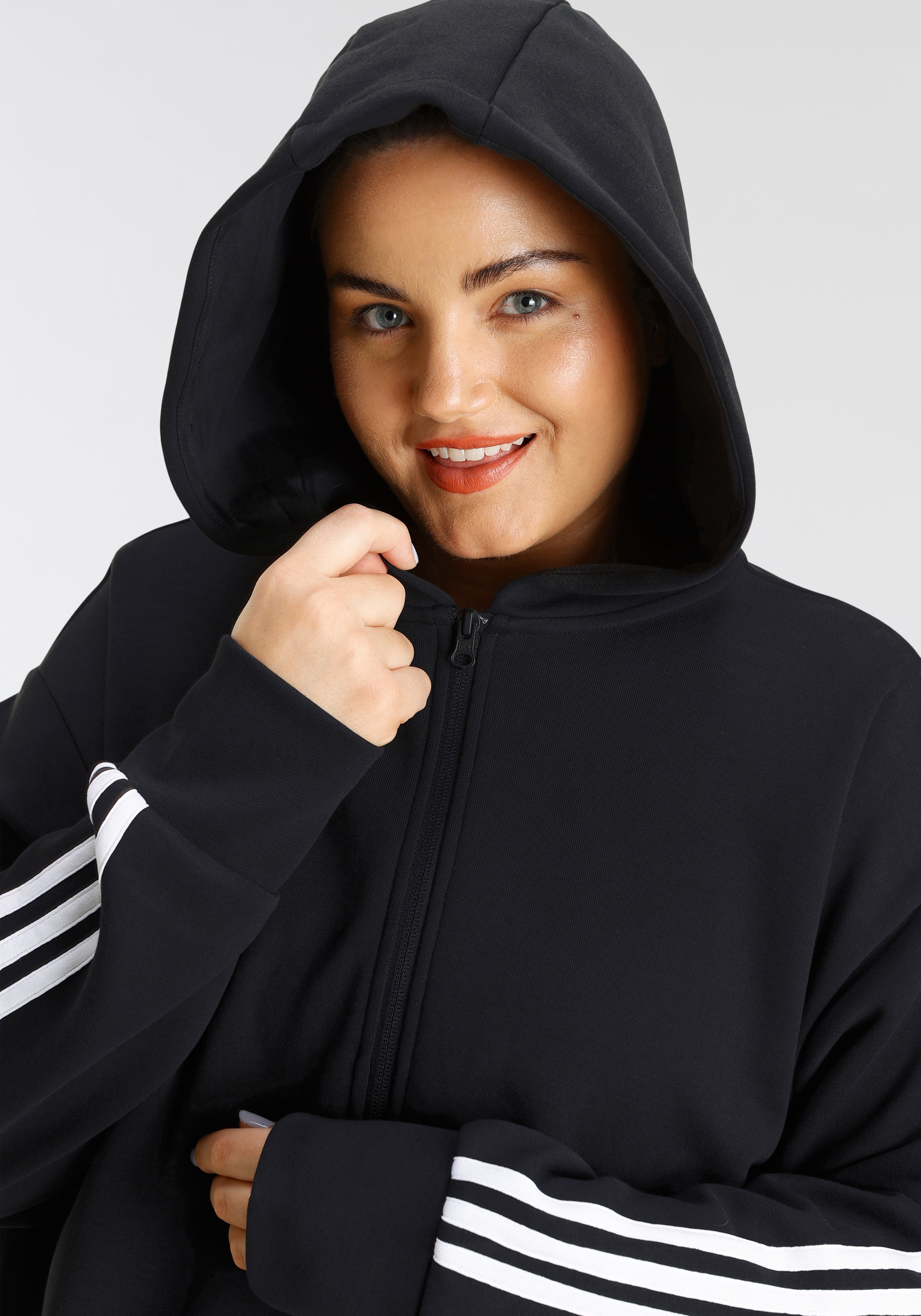 adidas Sportswear Outdoorjacke »FUTURE ICONS 3STREIFEN KAPUZENJACKE«, mit Kapuze