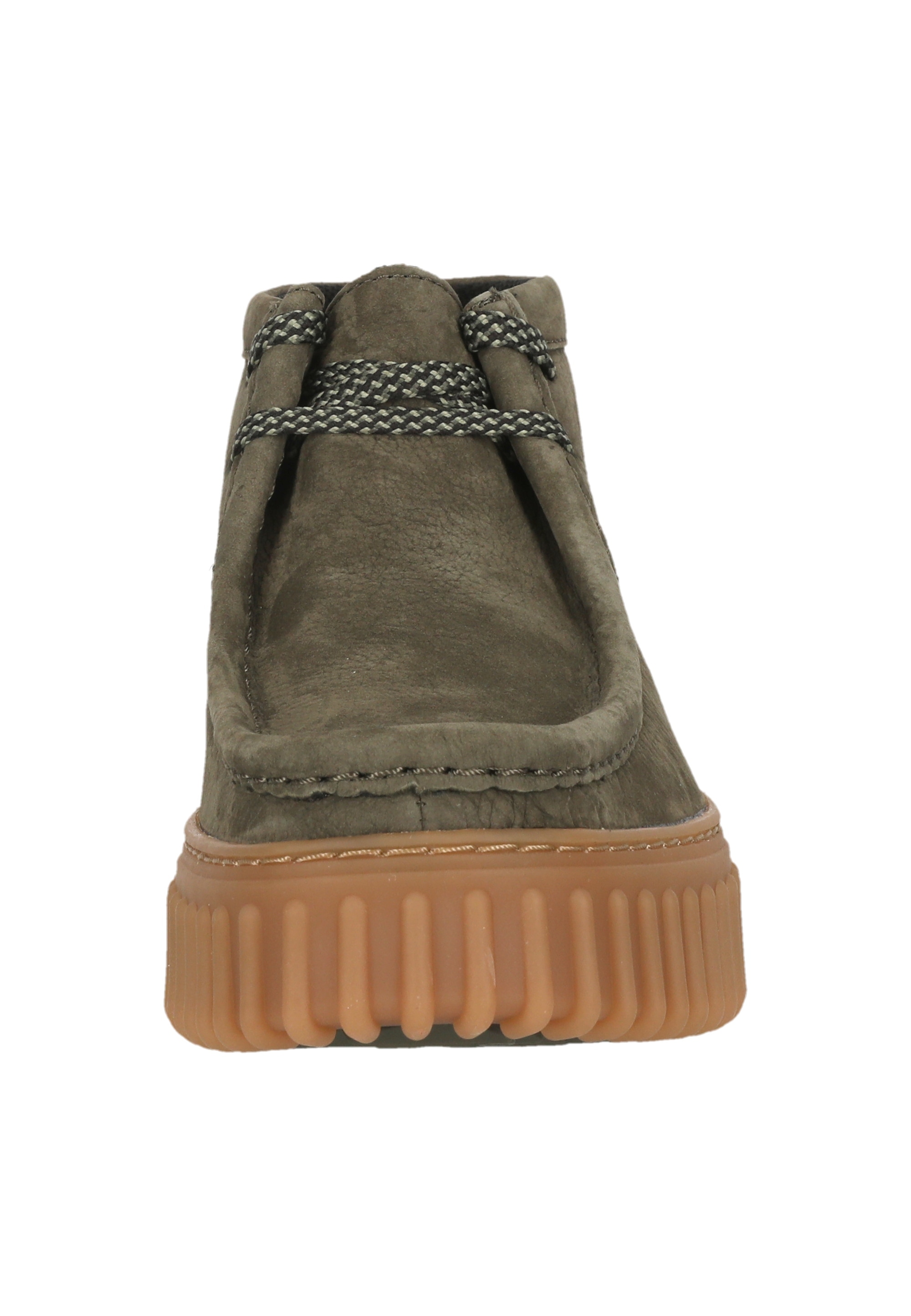 Clarks Schnürschuh »Torhill Moss Dark Green Nub«  mit charakteristischer, gerippter Sohle