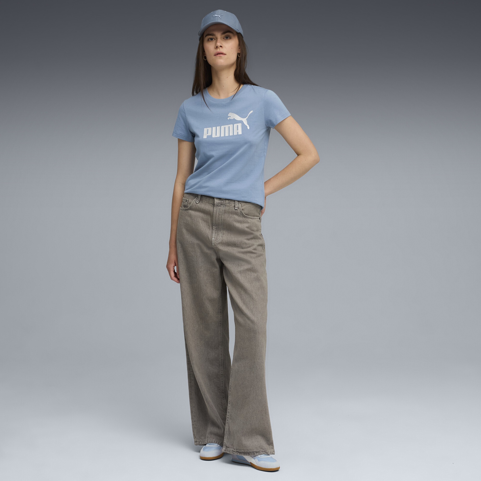 PUMA T-Shirt »ESS METALLIC No. 1 Logo T-Shirt Damen«