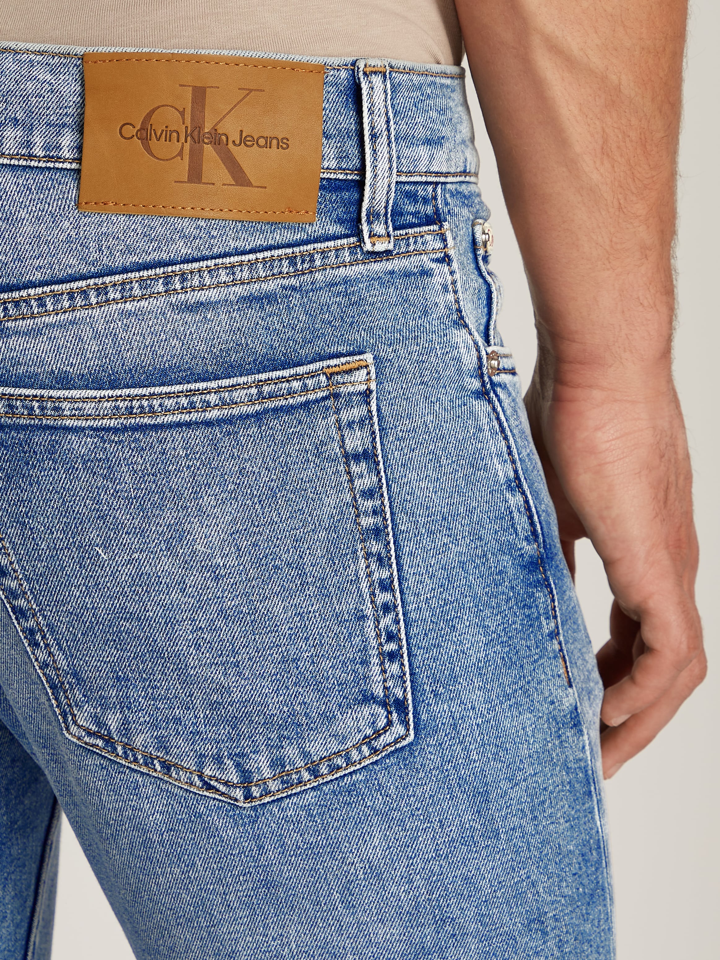 Calvin Klein Jeans Slim-fit-Jeans »SLIM TAPER«, Coinpocket, Logostickerei