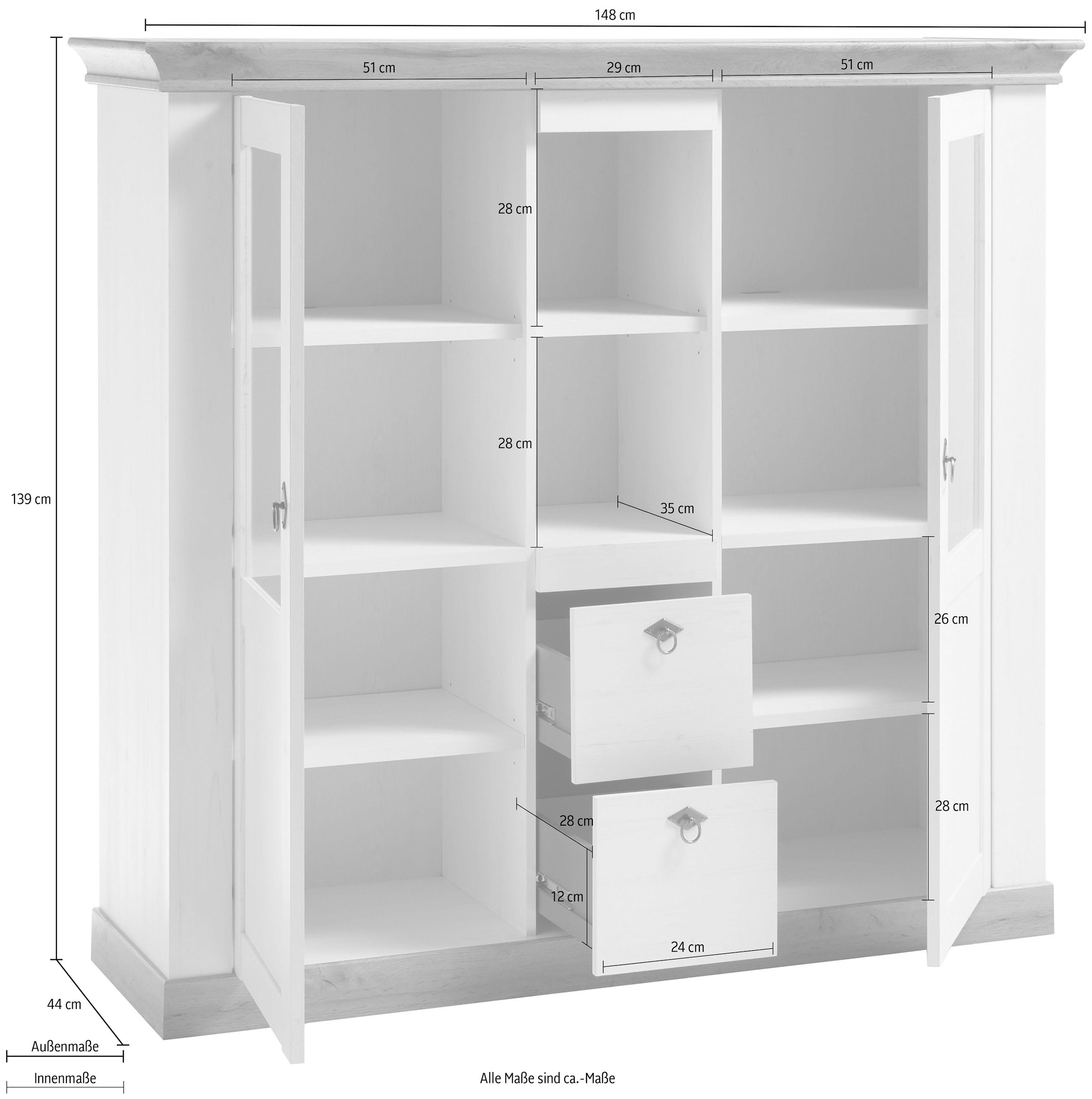 Home affaire Highboard »Cremona«, Breite 148 cm