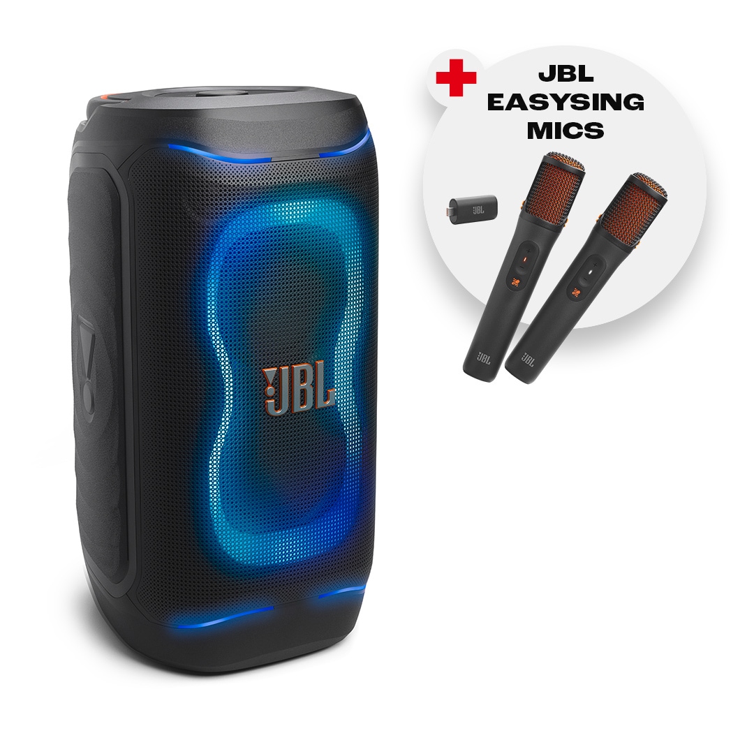 "JBL Party-Lautsprecher ""Set: PartyBox 130 + Easysing Mics"", schwarz, B:64,3cm H:37,8cm T:34,9cm, Lautsprecher"
