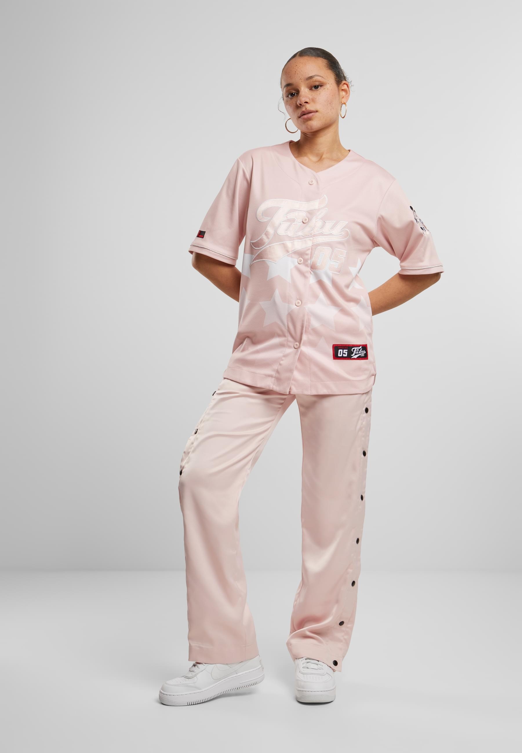 Fubu Karohemd »Fubu Damen FW221-006-1 Fubu Star Baseball Jersey Shirt«, (1 tlg.)