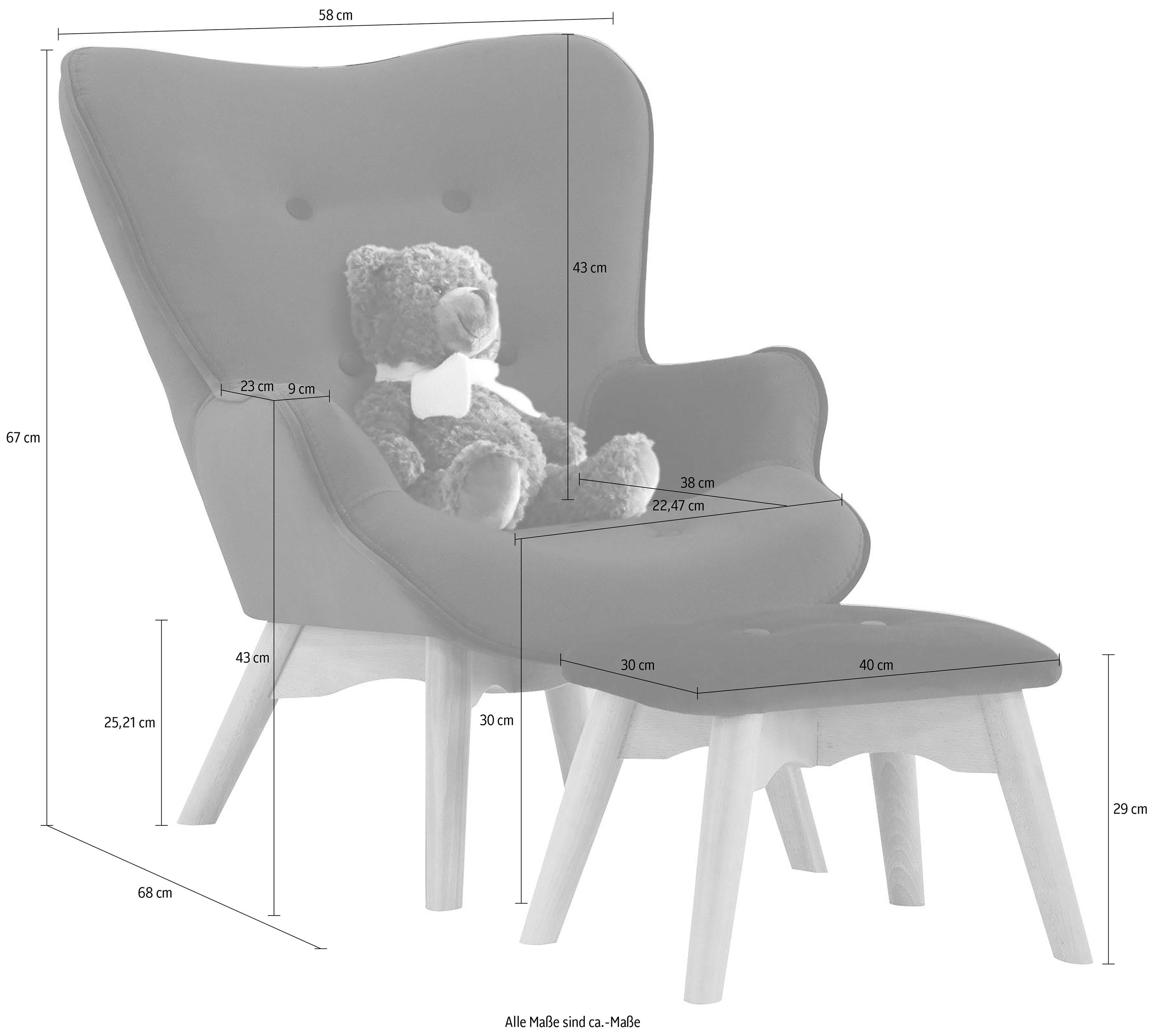 Thumbnail - Home affaire Sessel "Duca Mini" in kleiner Ausführung für Kinder